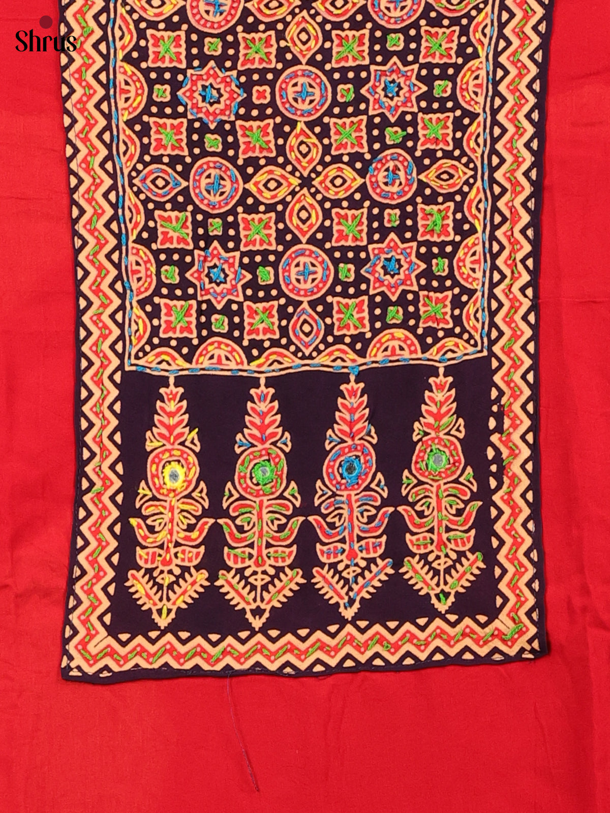 Red & Black- Ajrakh Salwar - Shop on Shrus.com