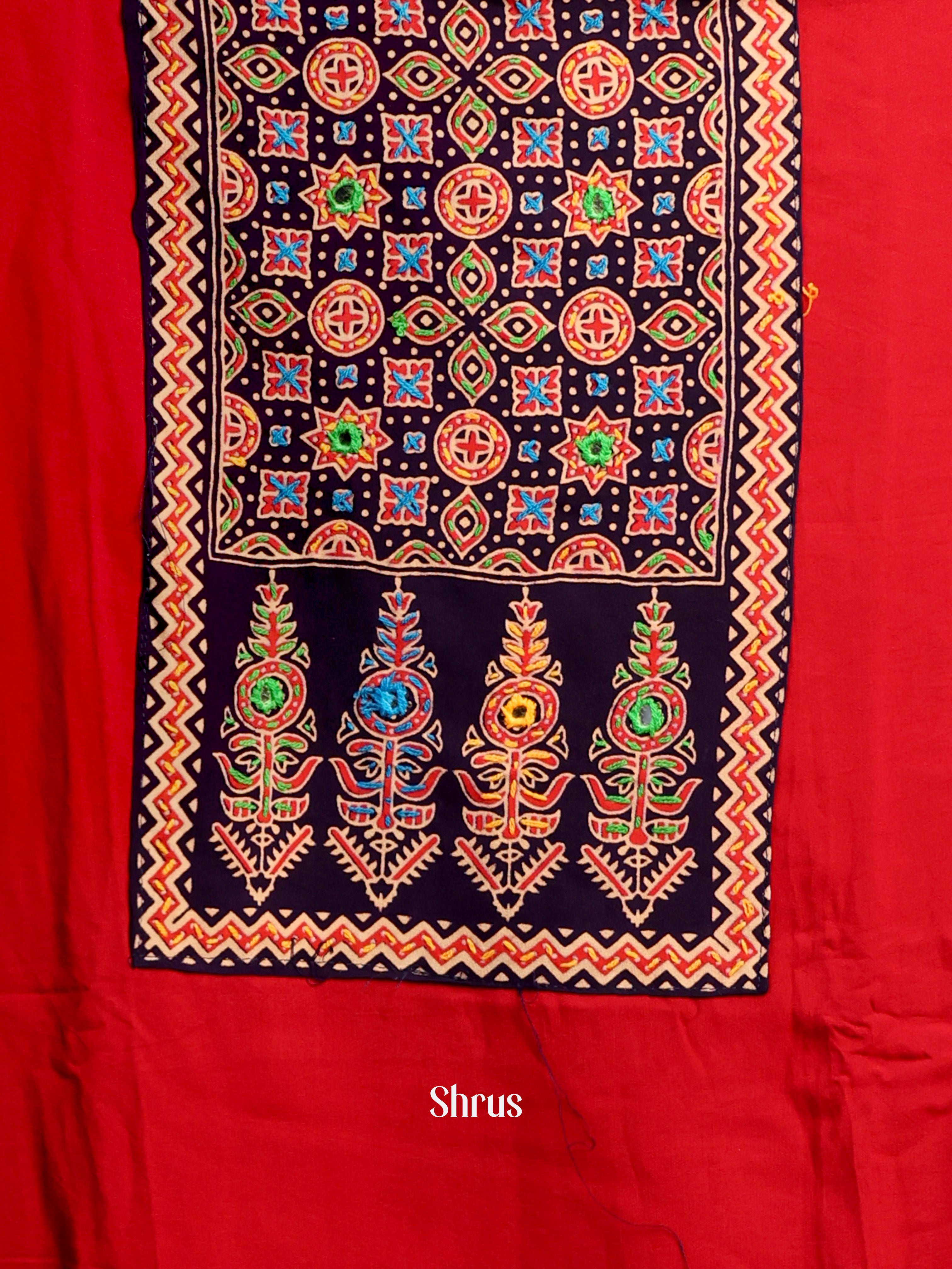 Red & Black - Ajrakh Salwar - Shop on Shrus.com