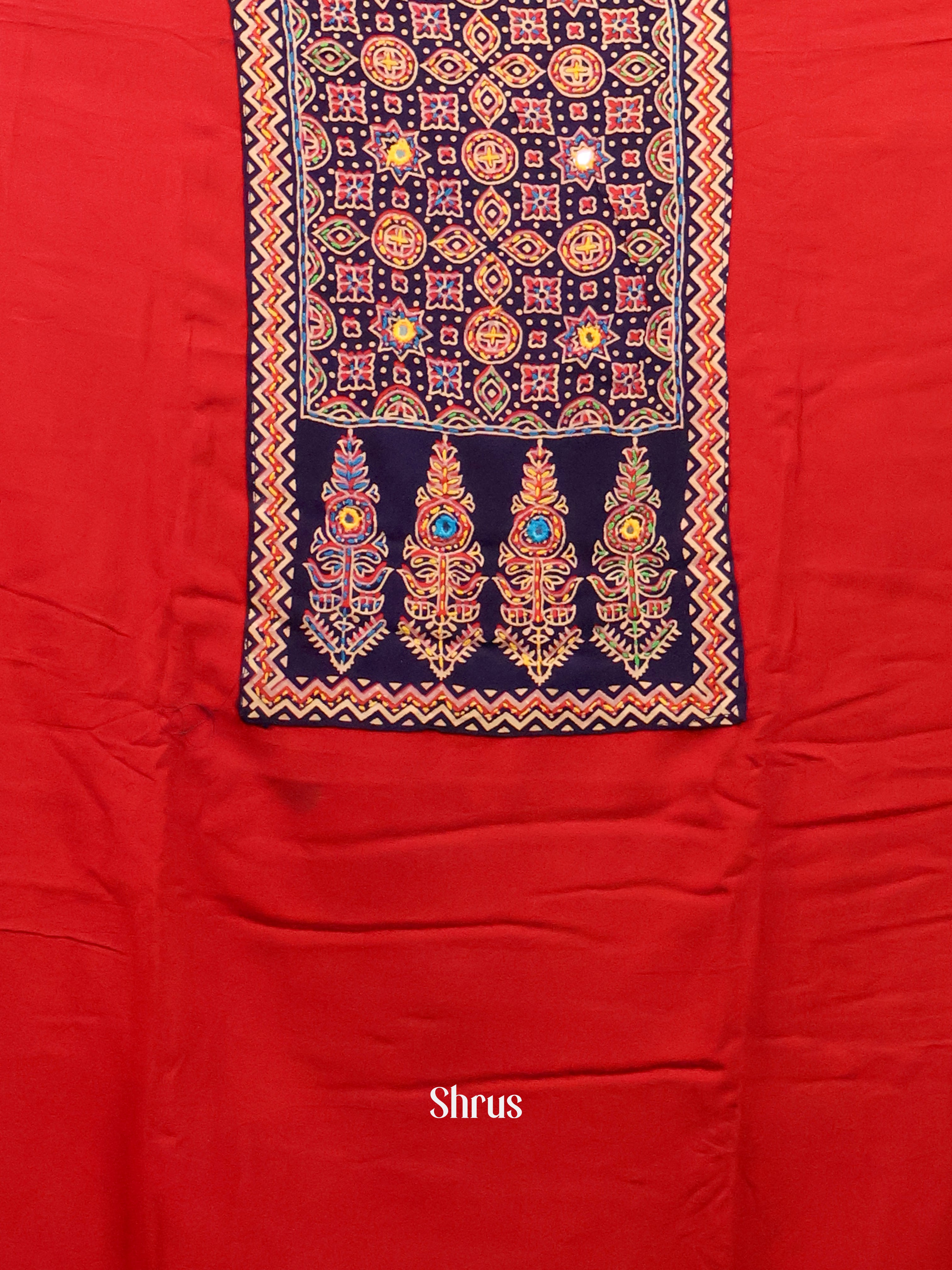 Red & Black - Ajrakh Salwar - Shop on Shrus.com