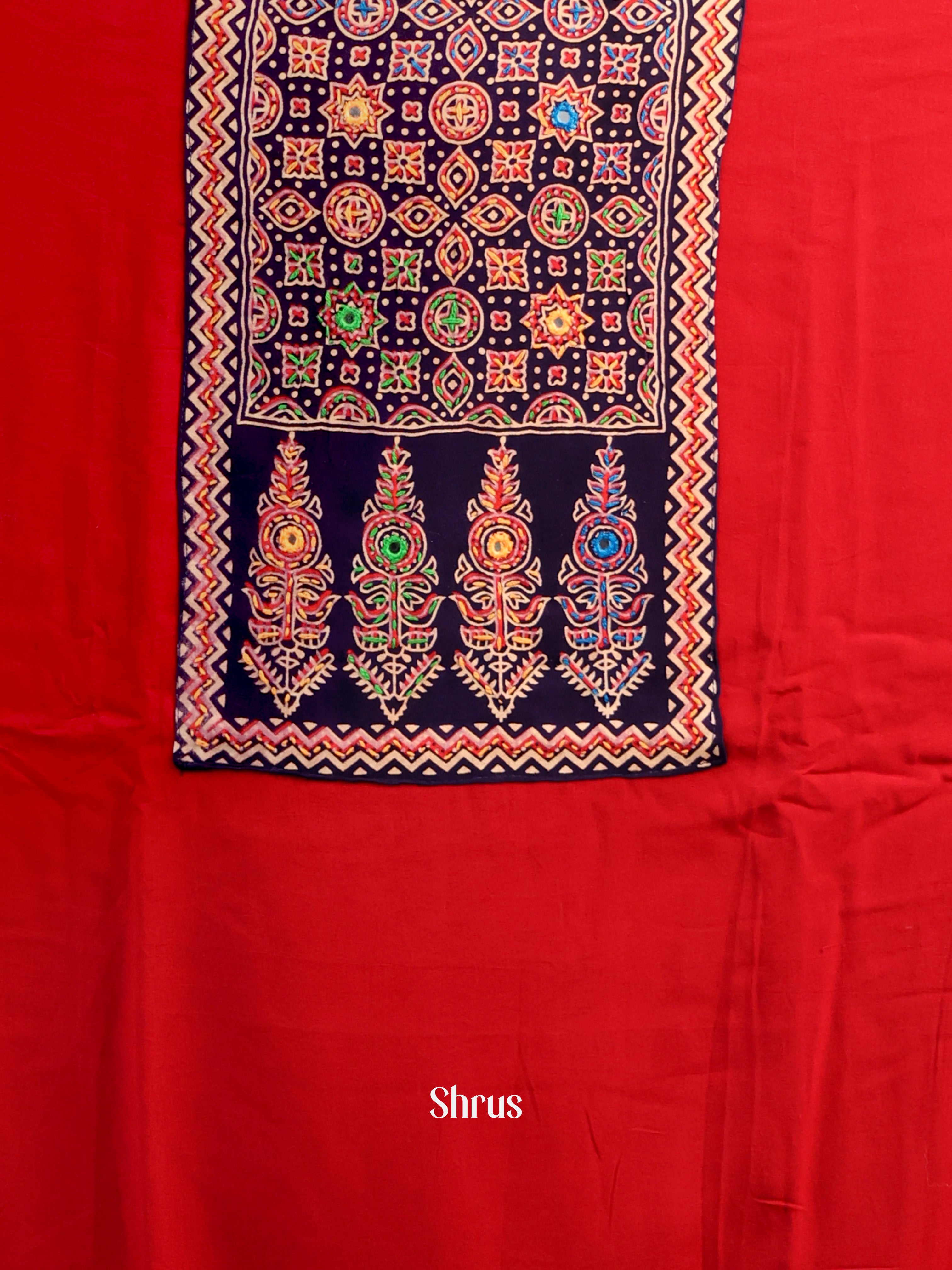 Red & Black - Ajrakh Salwar - Shop on Shrus.com