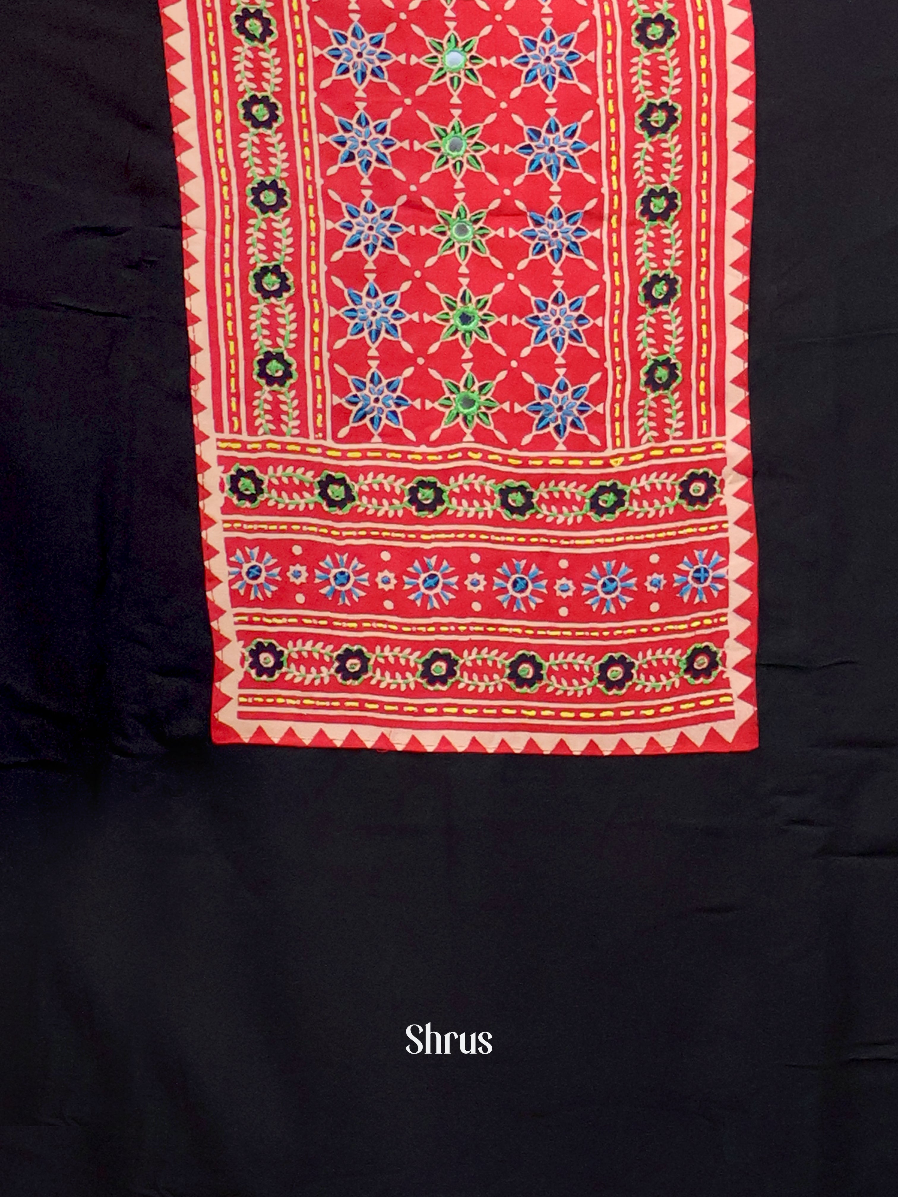 Black & Red - Ajrakh Salwar - Shop on Shrus.com
