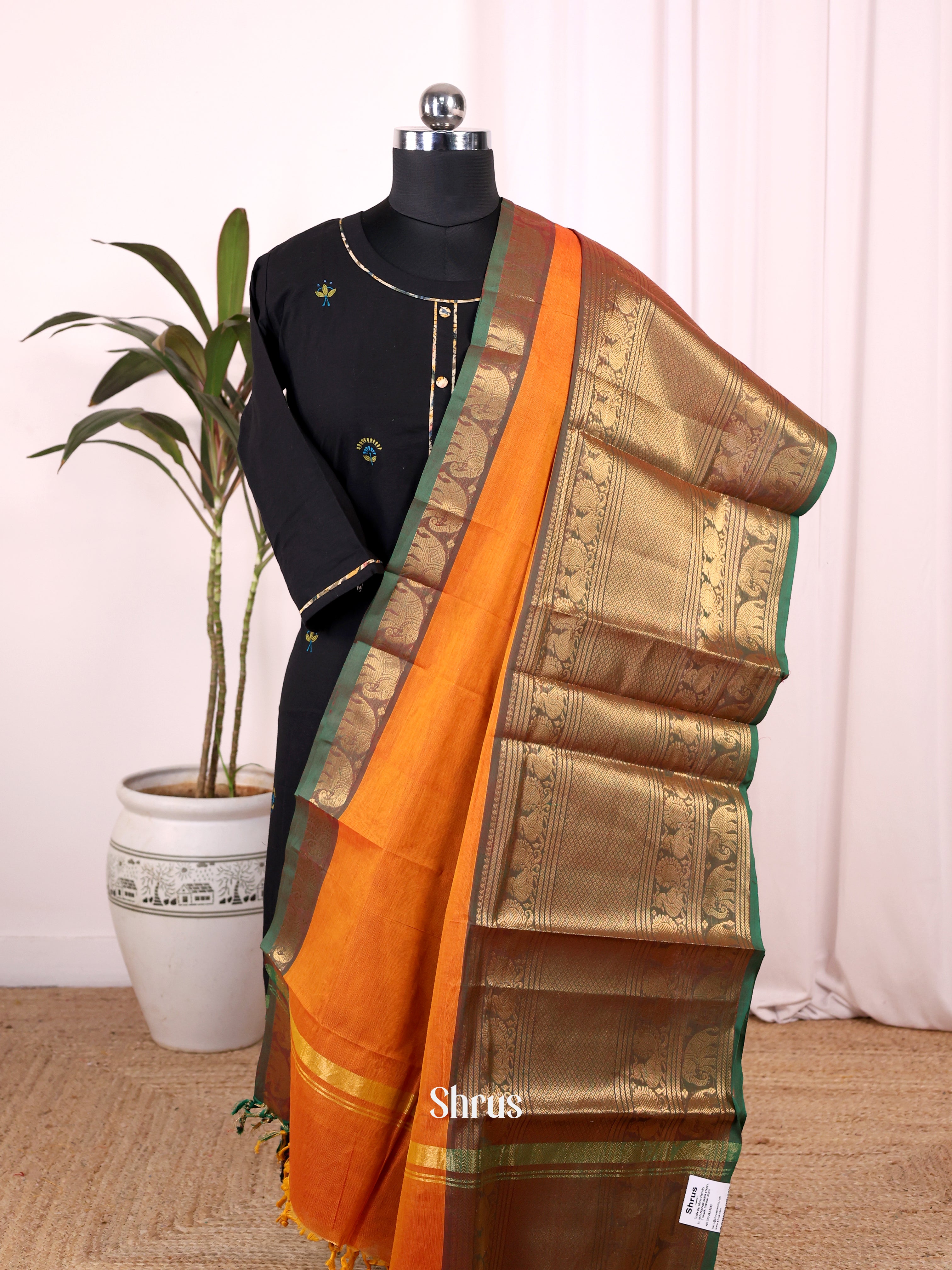 Mustard & Green- Dupatta - Shop on Shrus.com
