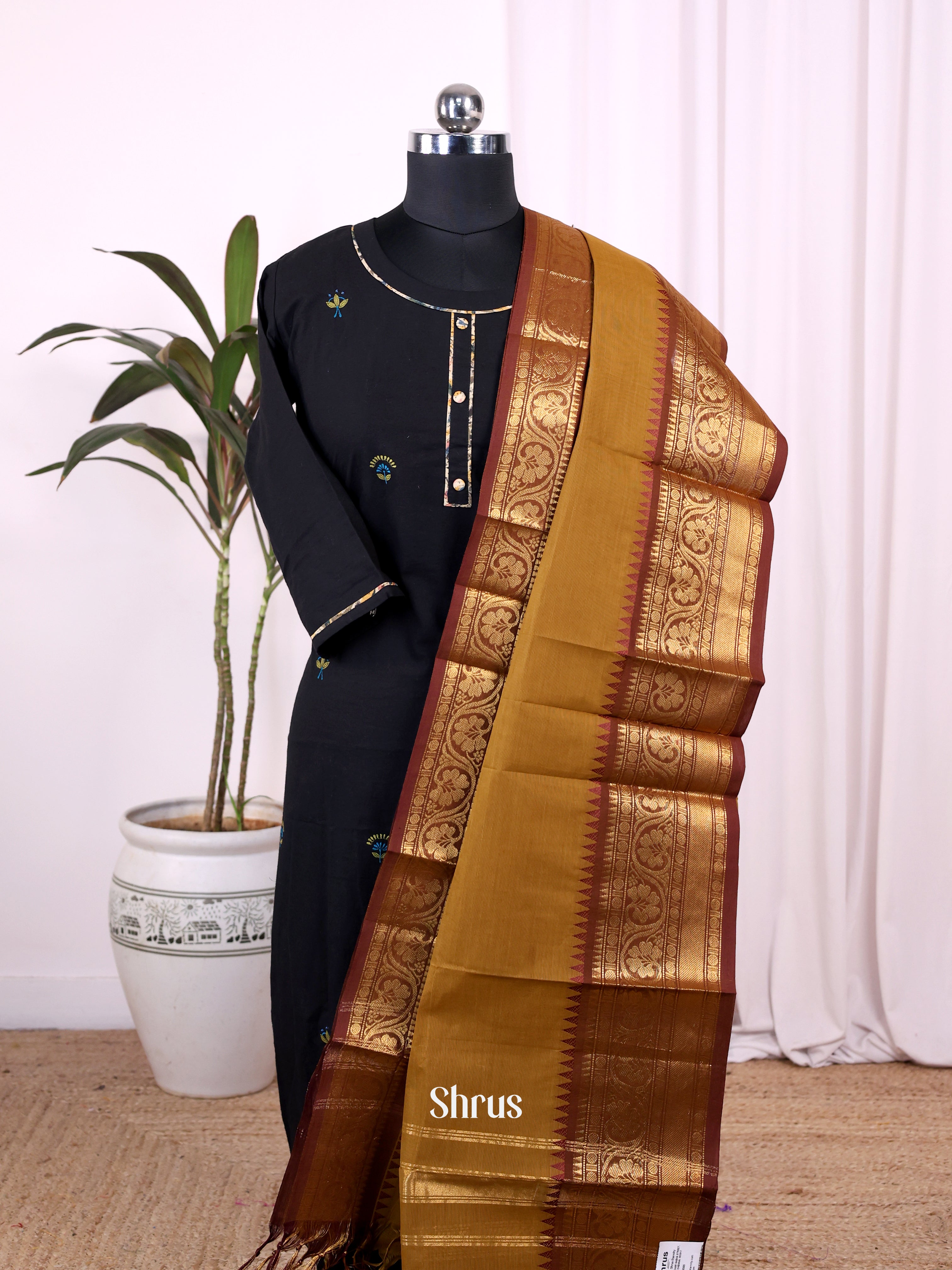 Brown - Dupatta - Shop on Shrus.com