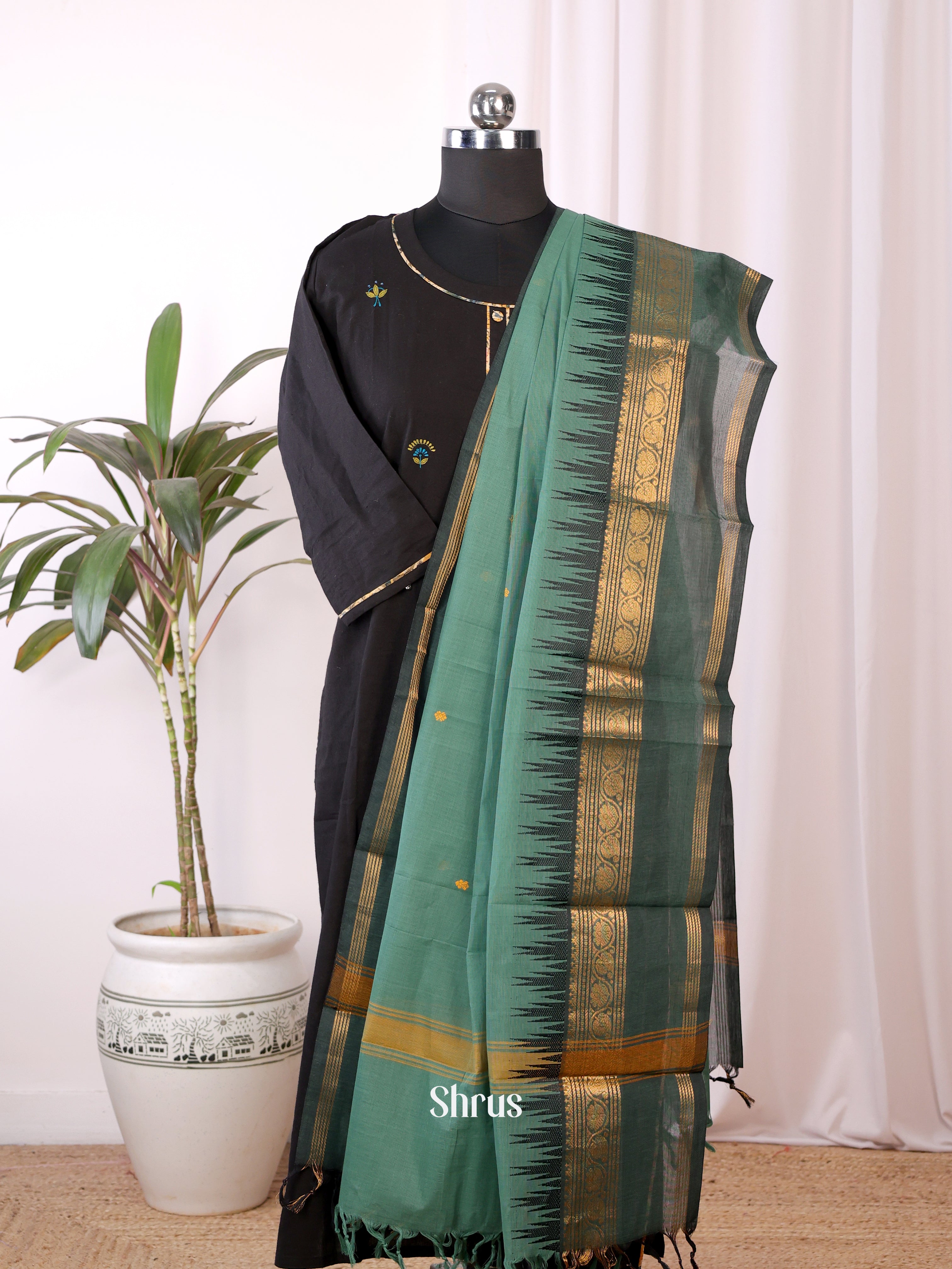 Green - Dupatta - Shop on Shrus.com