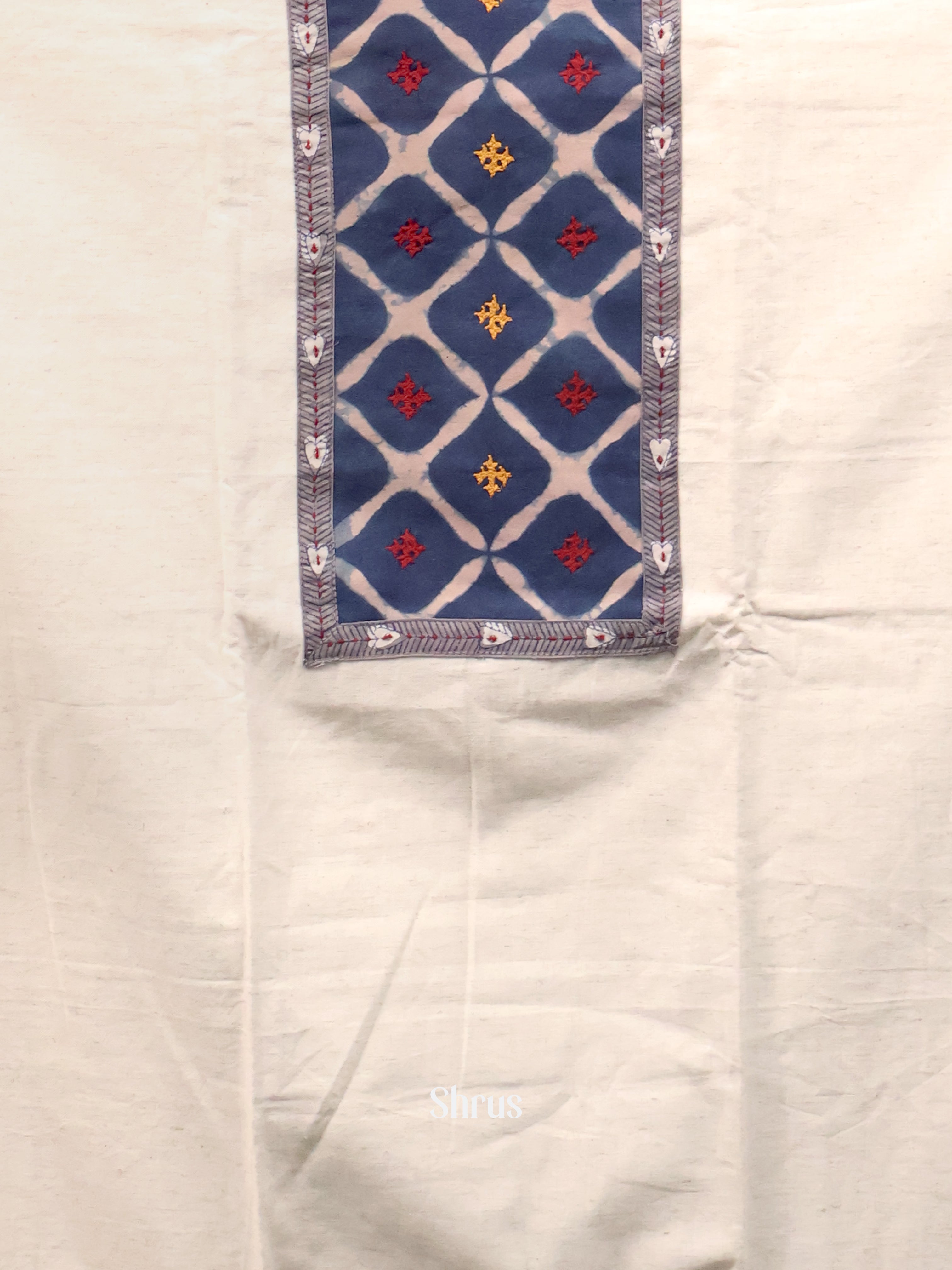 White & Blue - Cotton salwar - Shop on Shrus.com