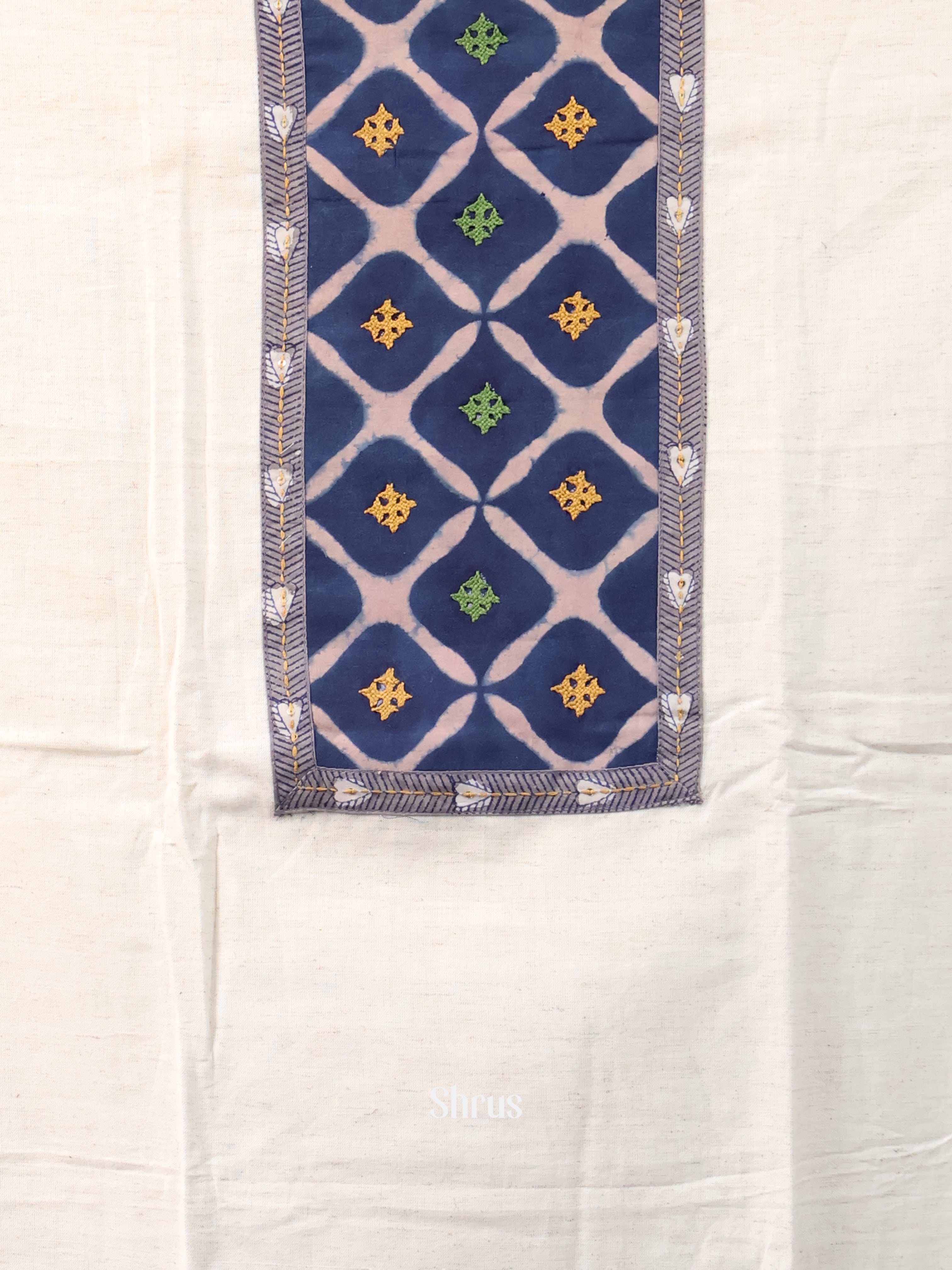 White & Blue - Cotton salwar - Shop on Shrus.com
