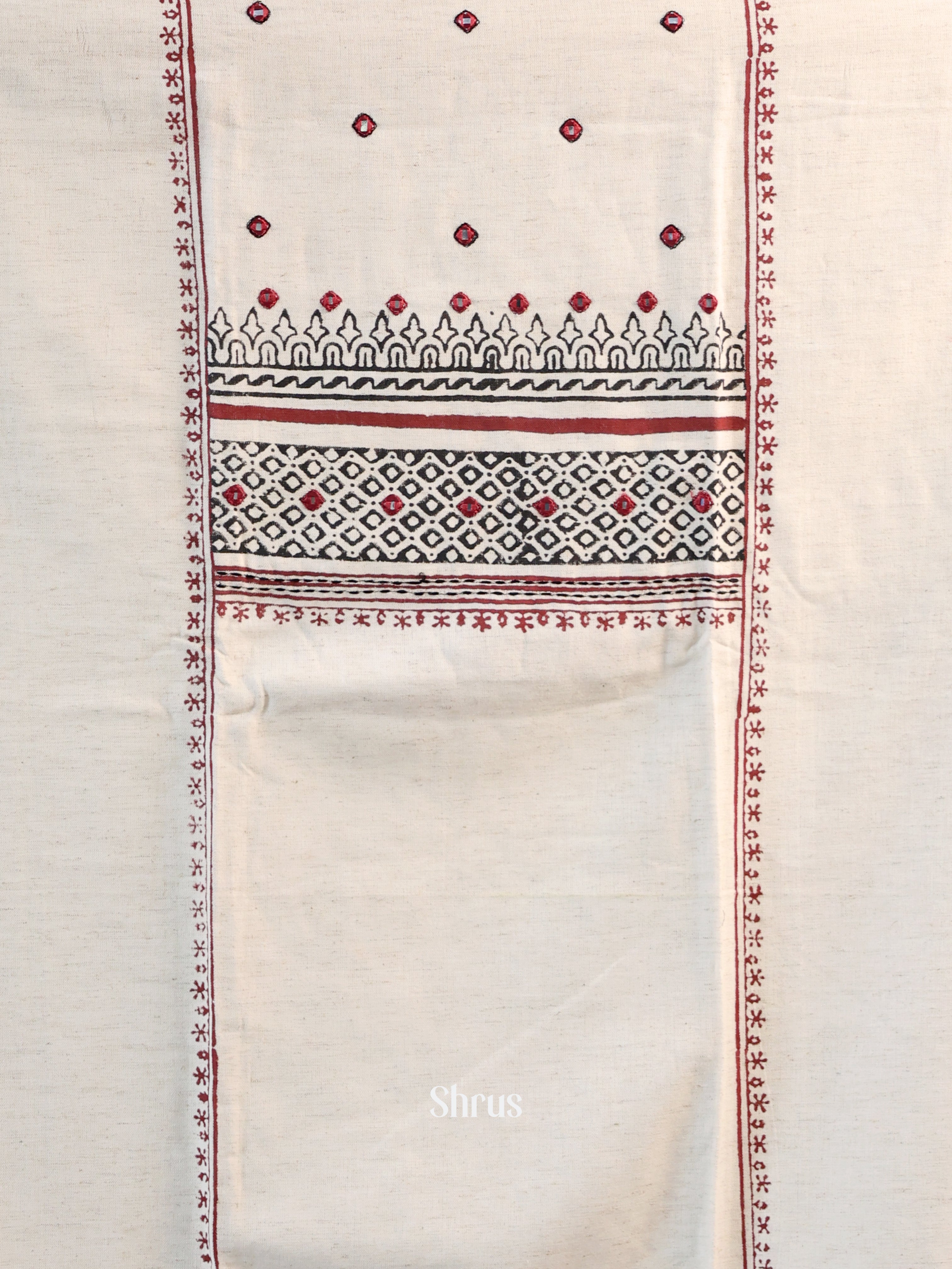 Cream & Black - Cotton salwar - Shop on Shrus.com