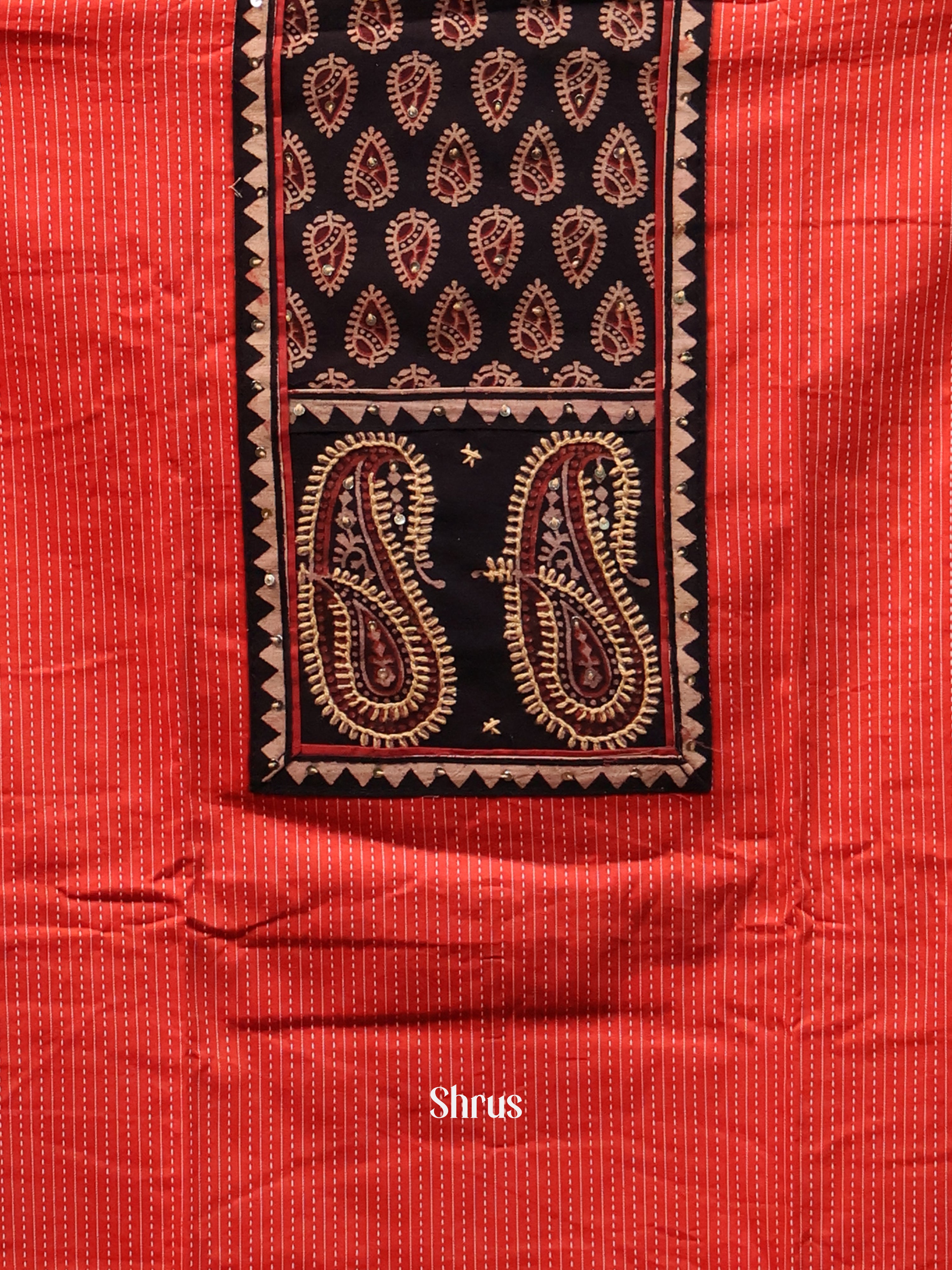 Red & Black - Cotton salwar - Shop on Shrus.com