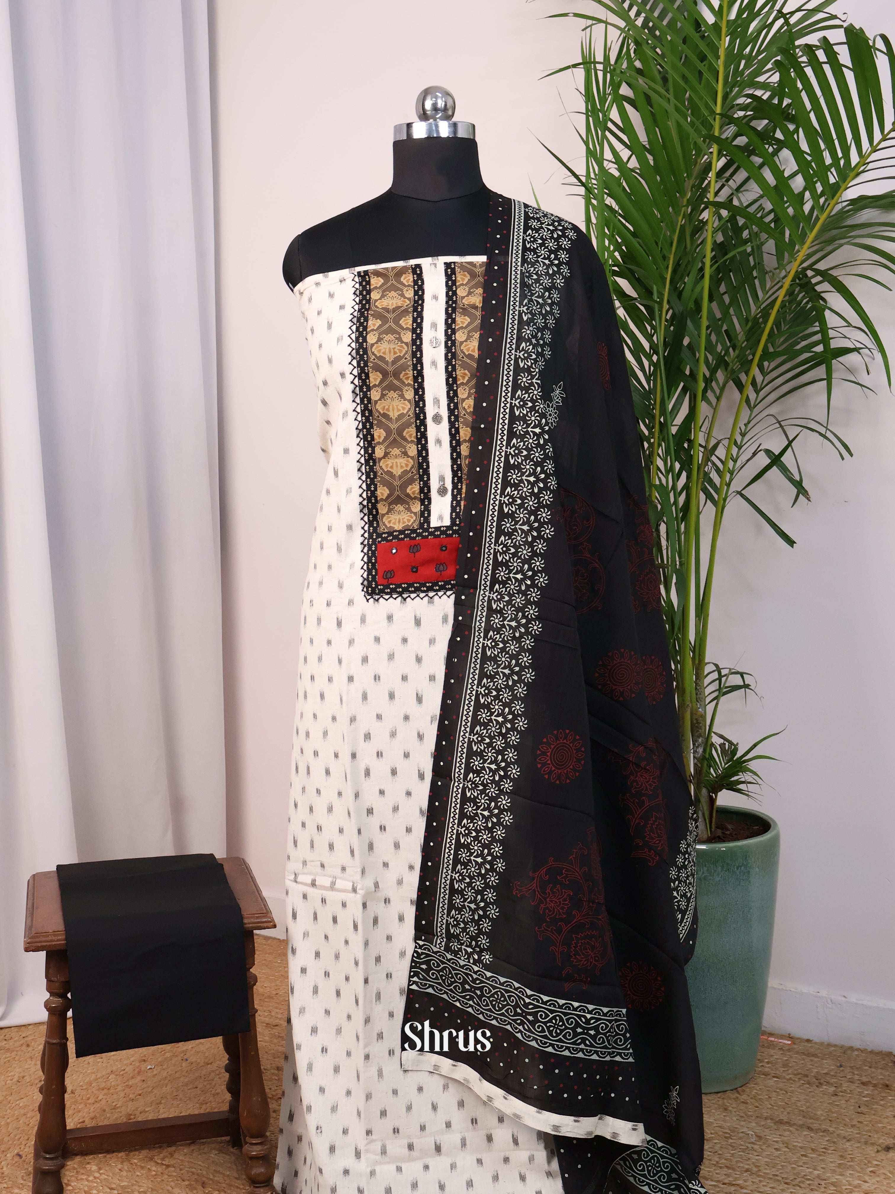 White & Black - Cotton salwar - Shop on Shrus.com