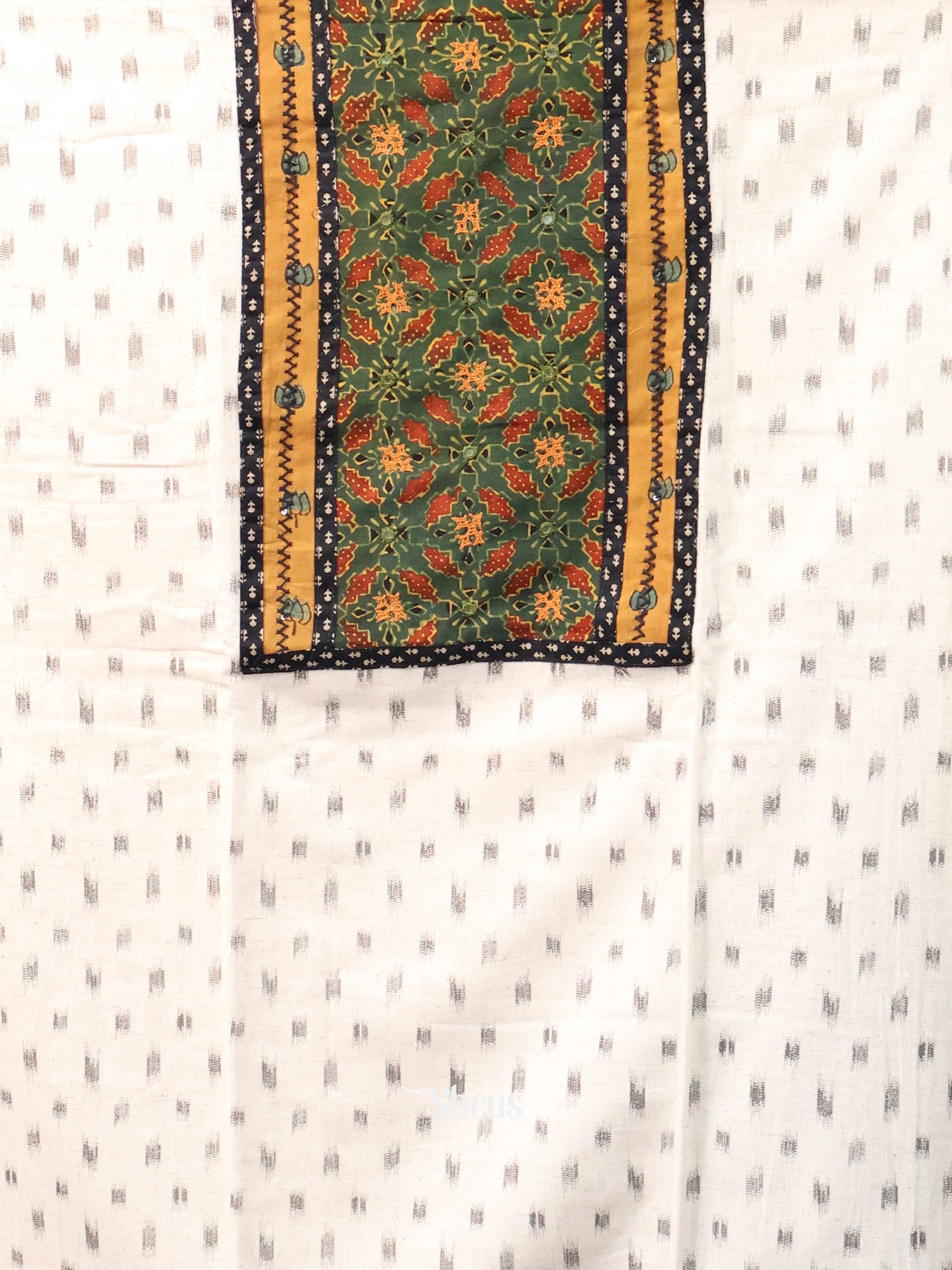 White & Green- Cotton salwar - Shop on Shrus.com
