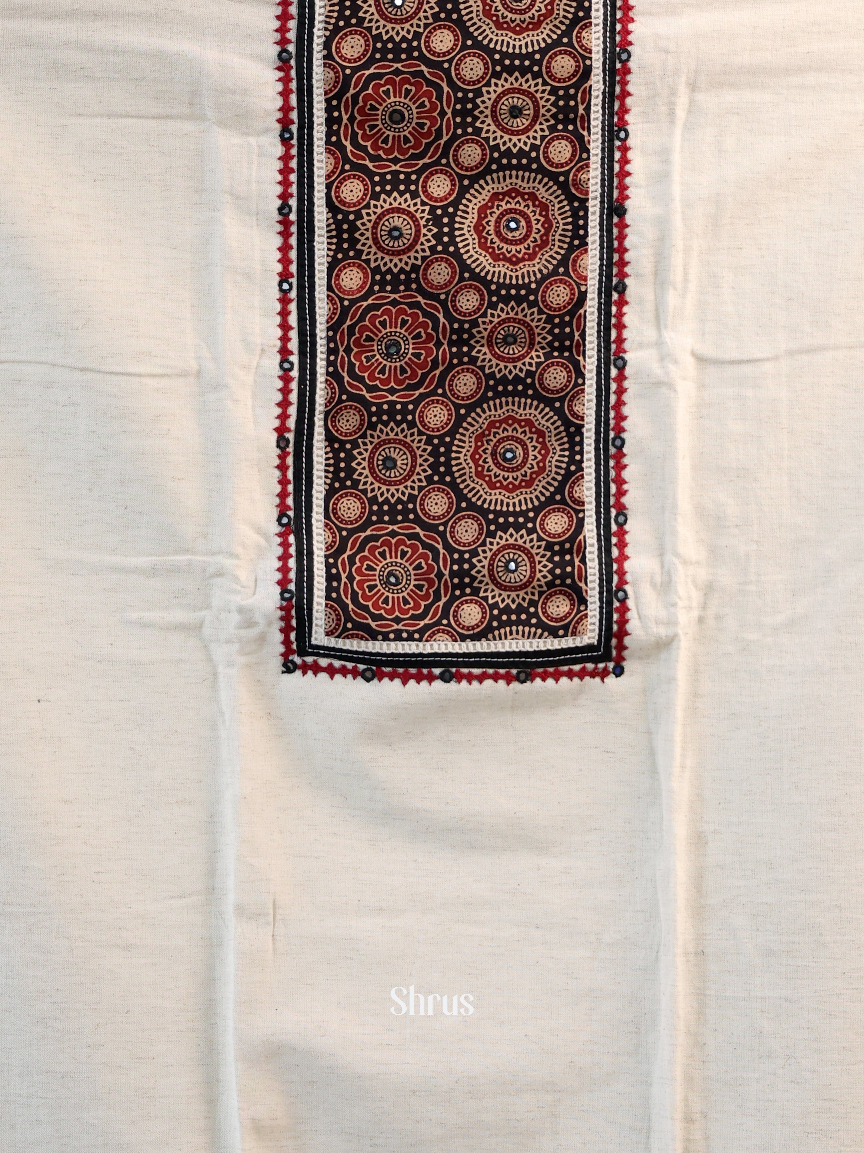 Cream & Black - Cotton salwar - Shop on Shrus.com