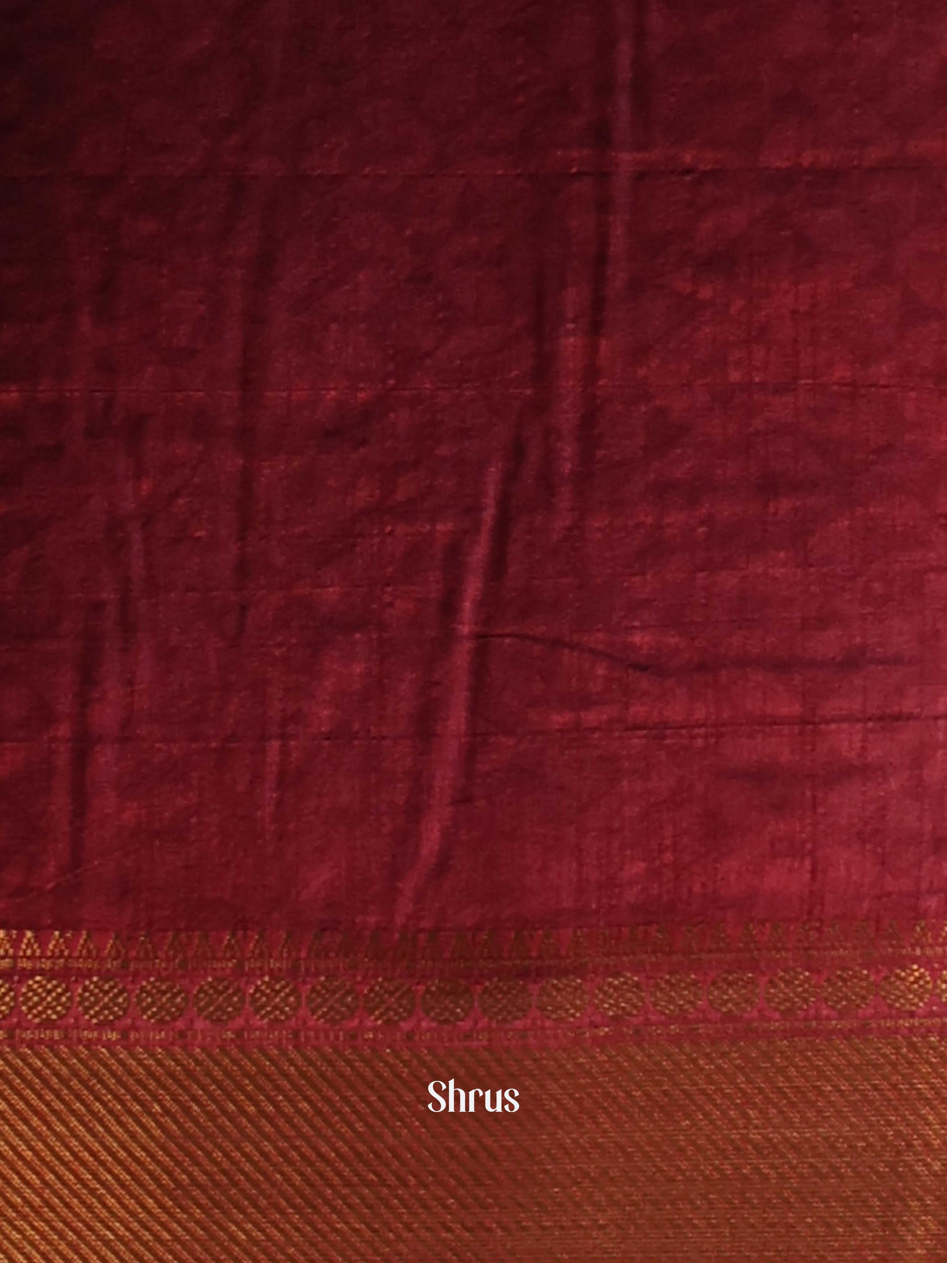 Black & Maroon - Semi patola saree - Shop on Shrus.com