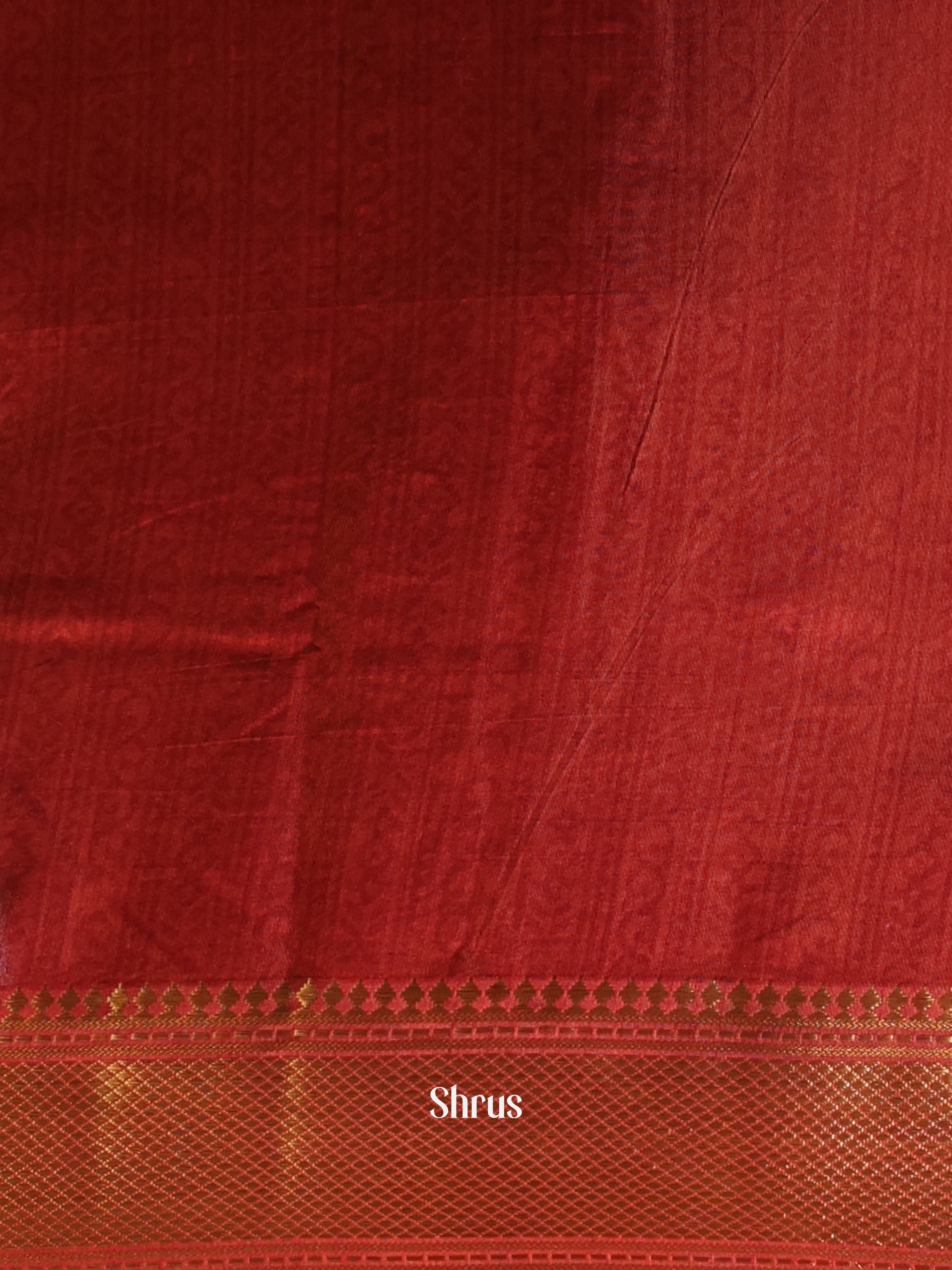 Orange & Red- Semi patola saree - Shop on Shrus.com