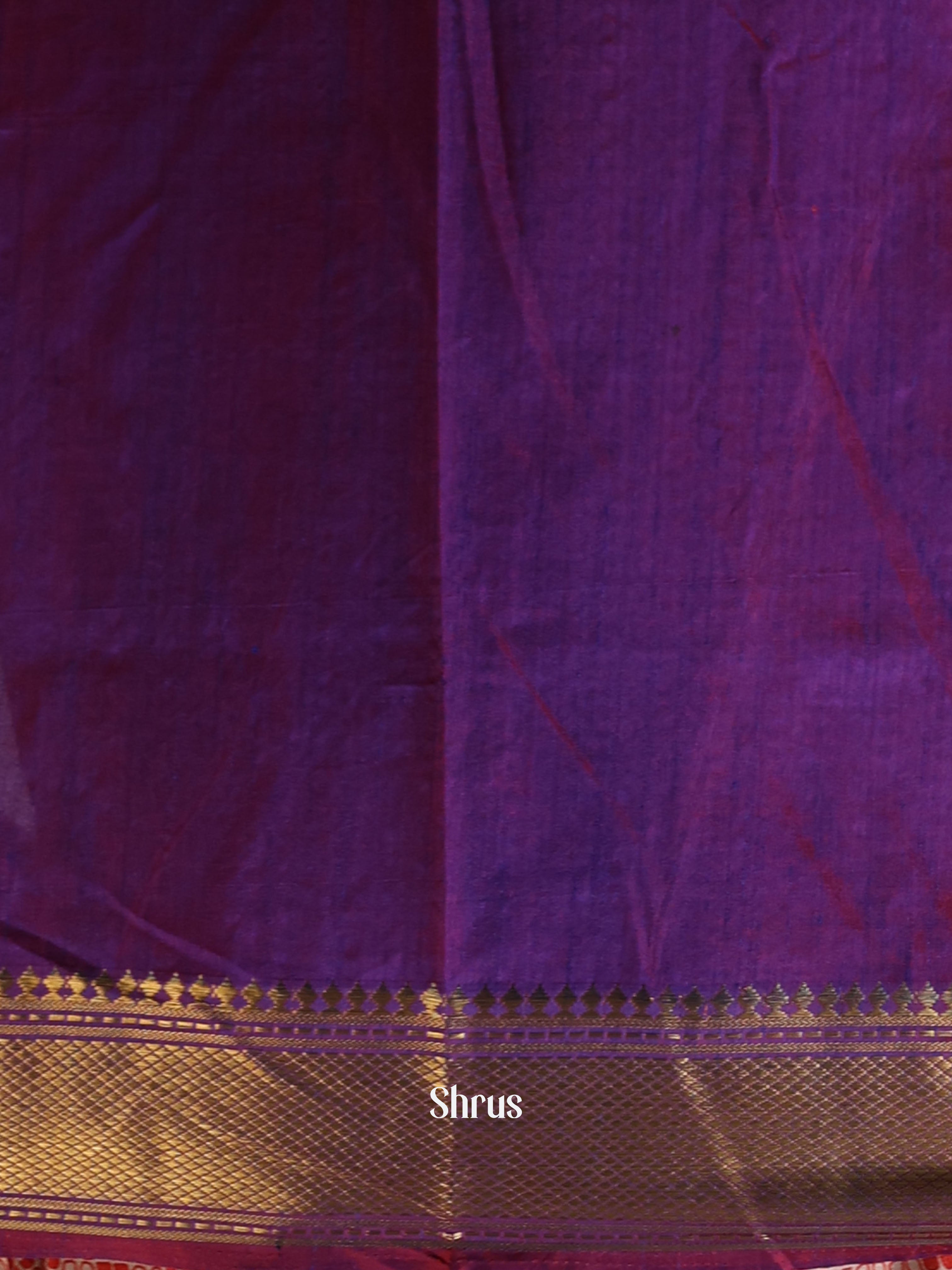 Maroon & Purple- Semi patola saree - Shop on Shrus.com