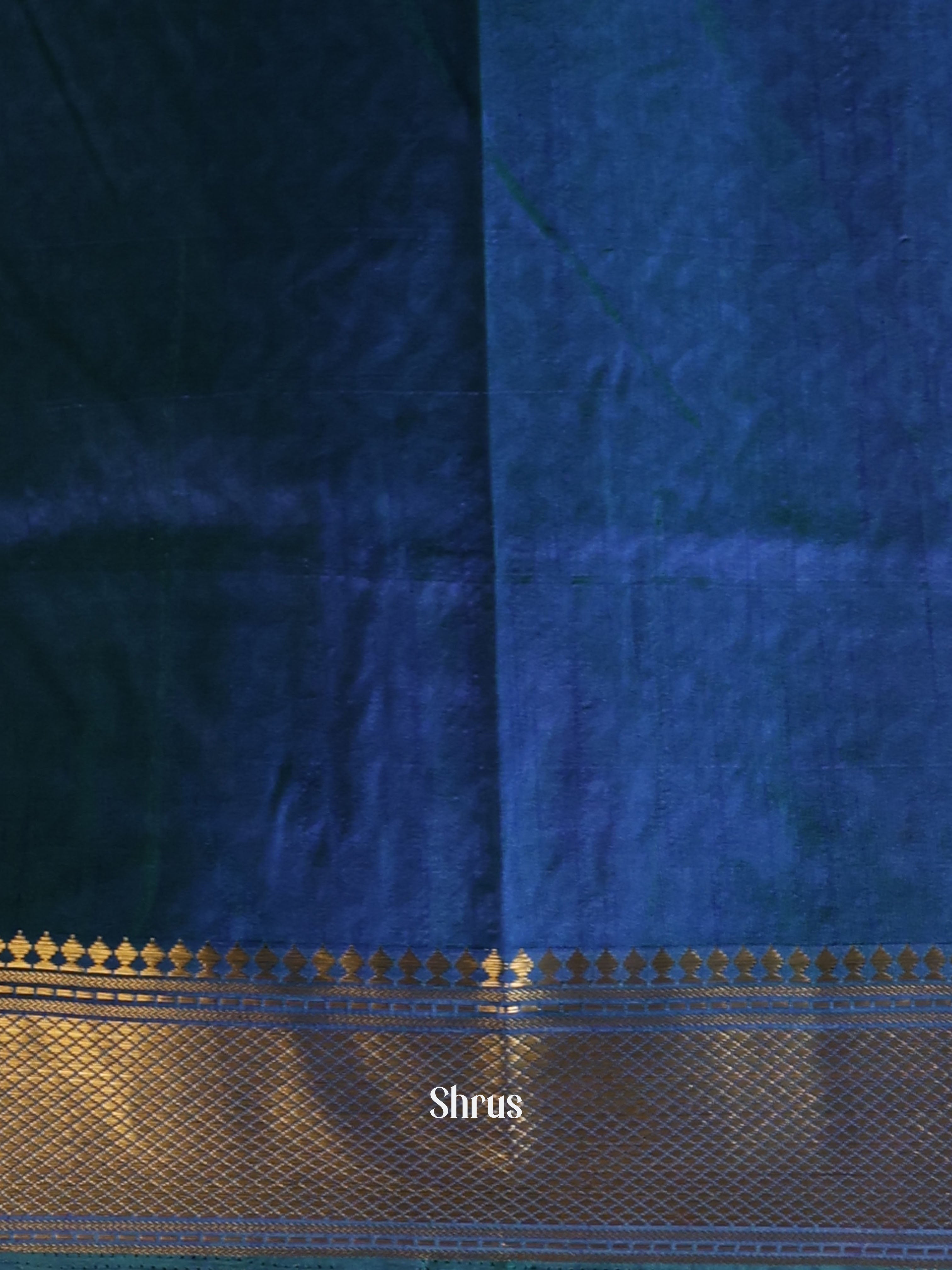 Green & Blue- Semi patola saree - Shop on Shrus.com