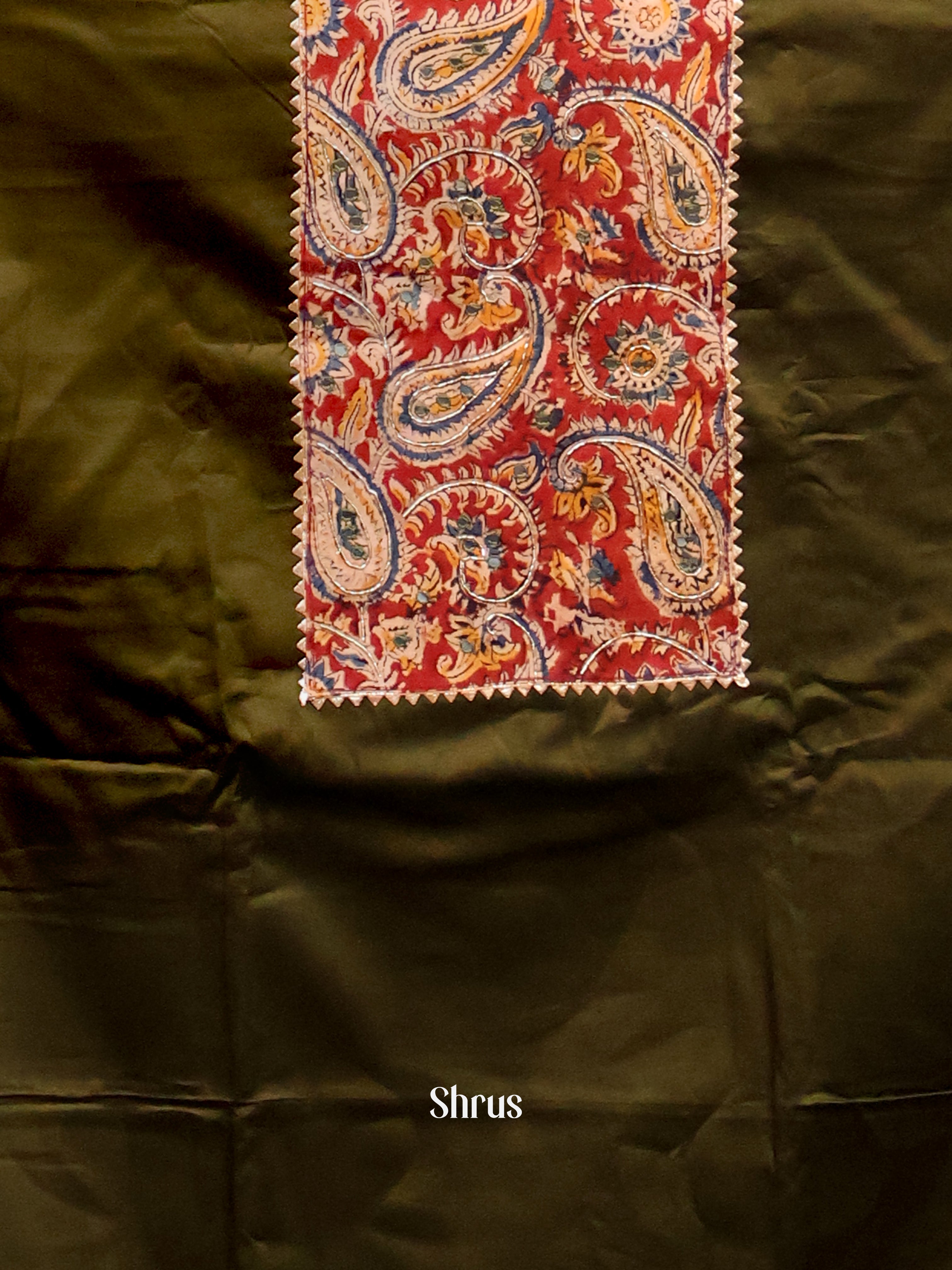 Green & Red - Cotton salwar - Shop on Shrus.com