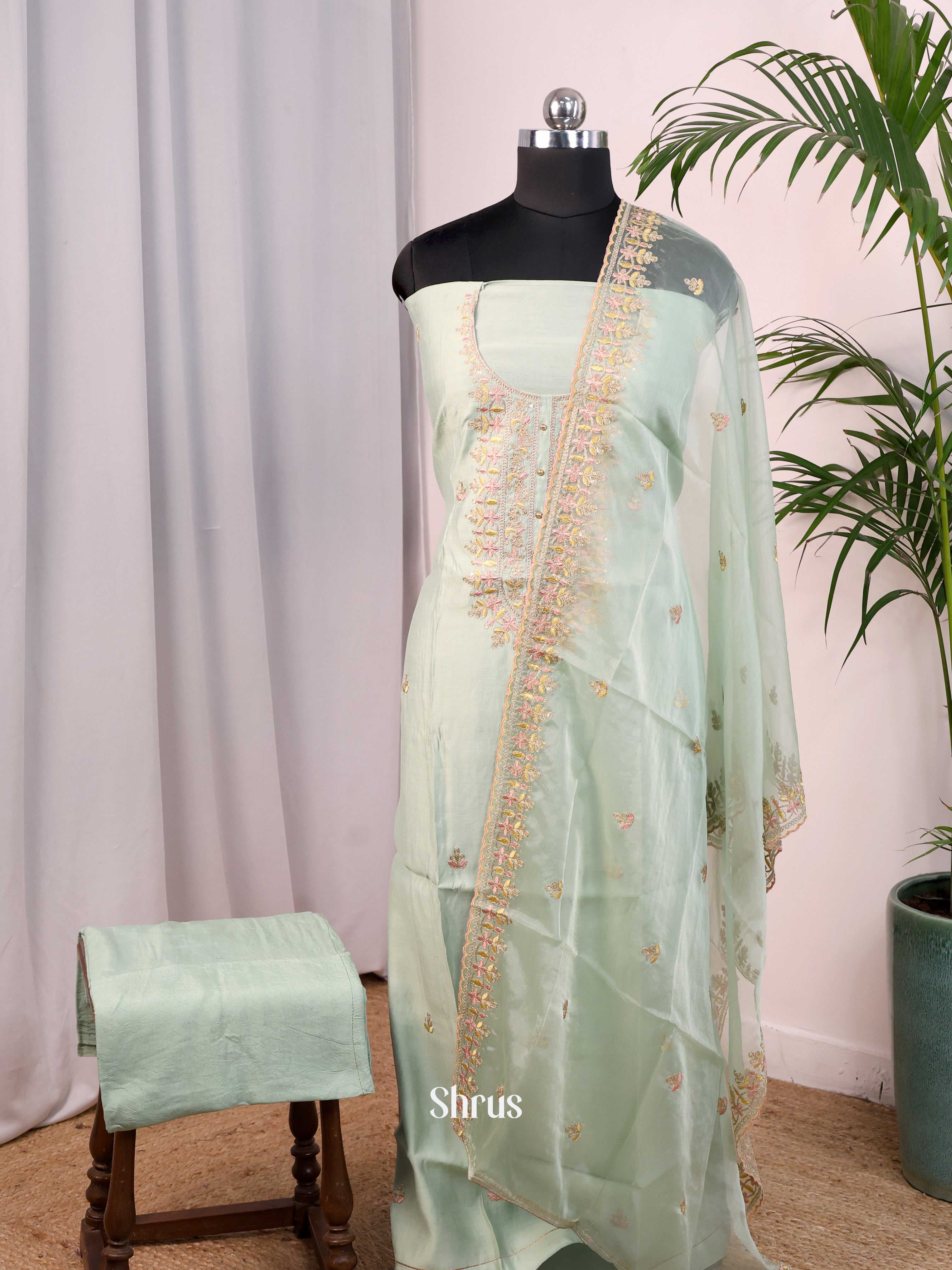 Green - Cotton salwar - Shop on Shrus.com