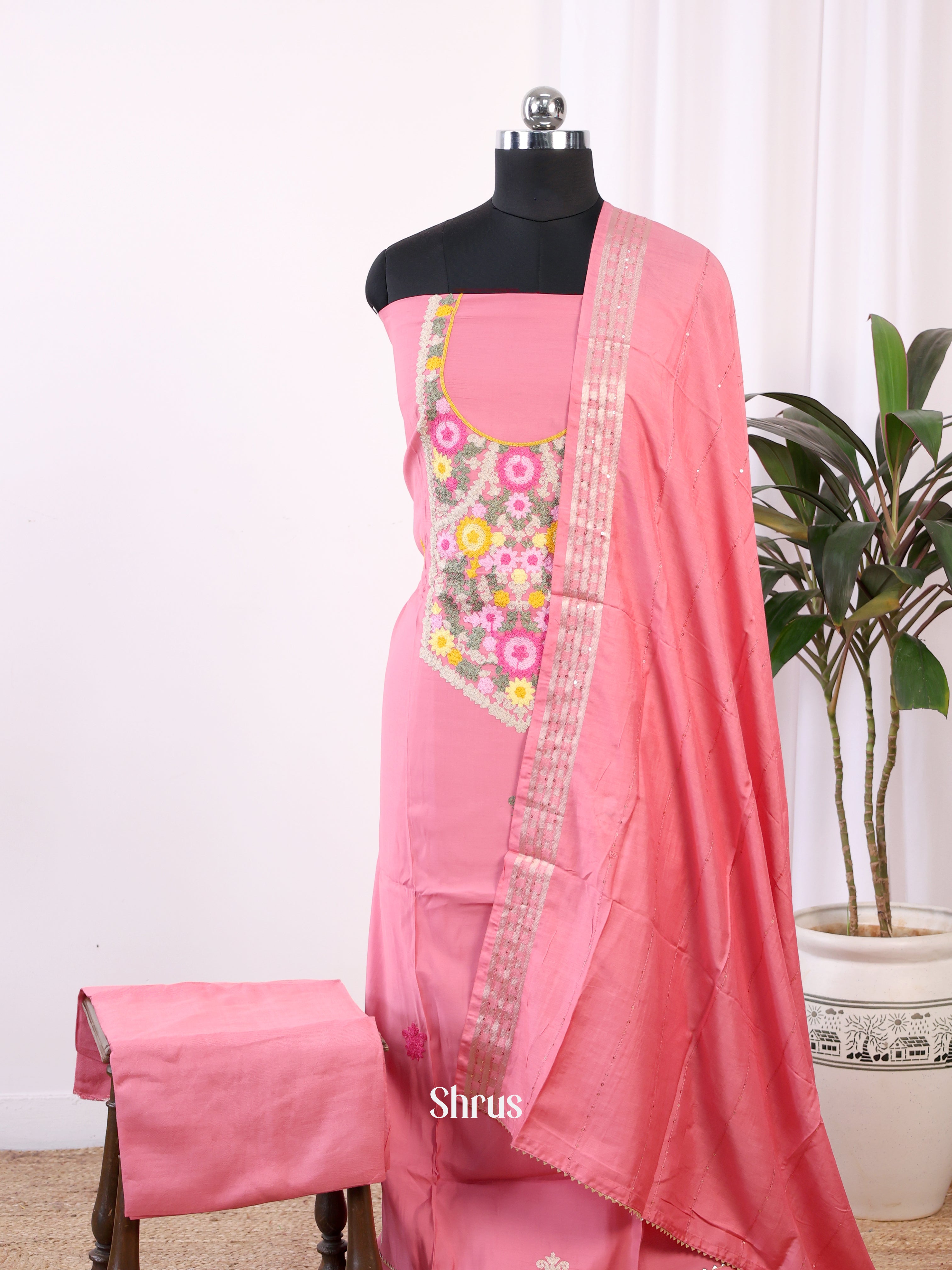 Pink - Cotton salwar - Shop on Shrus.com
