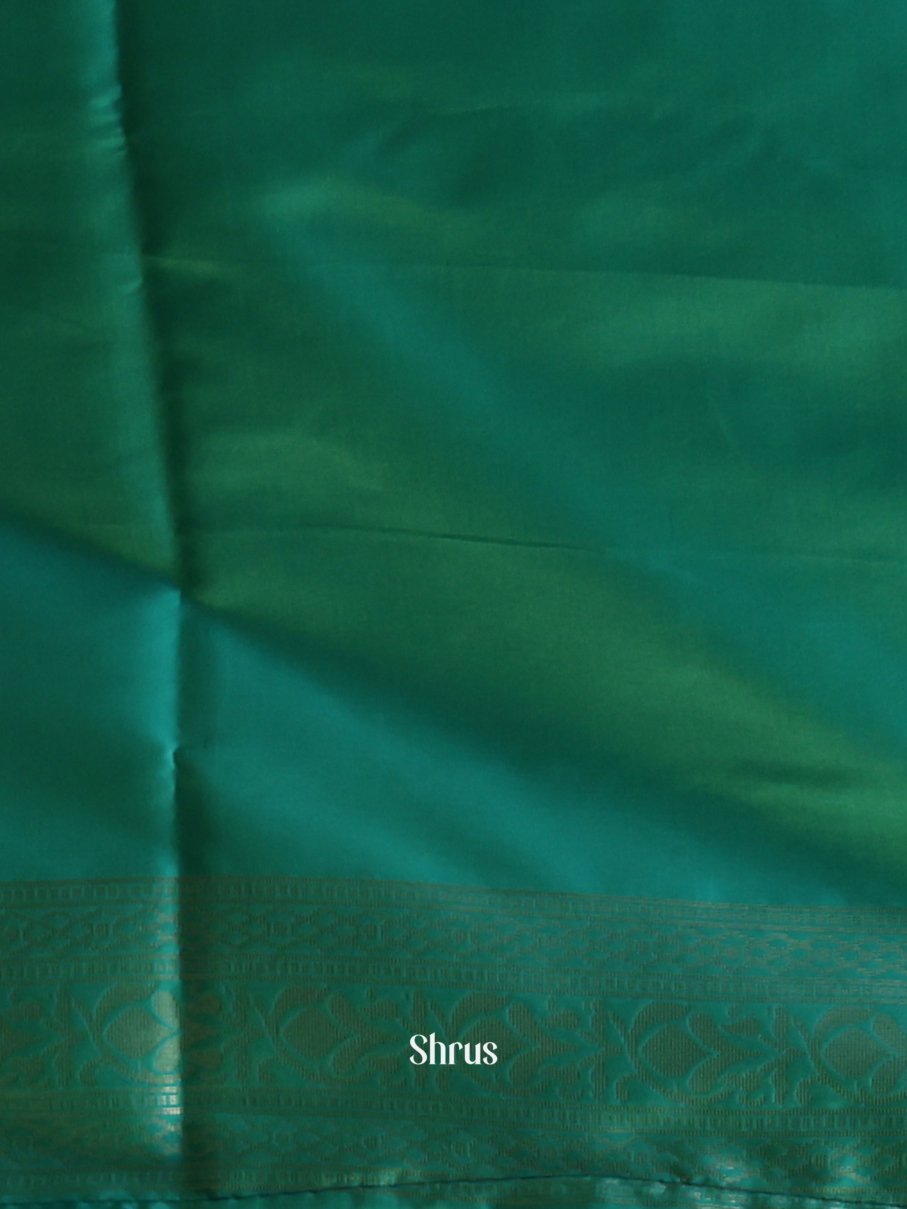 Lite Green & Green - Semi Softsilk Saree - Shop on Shrus.com