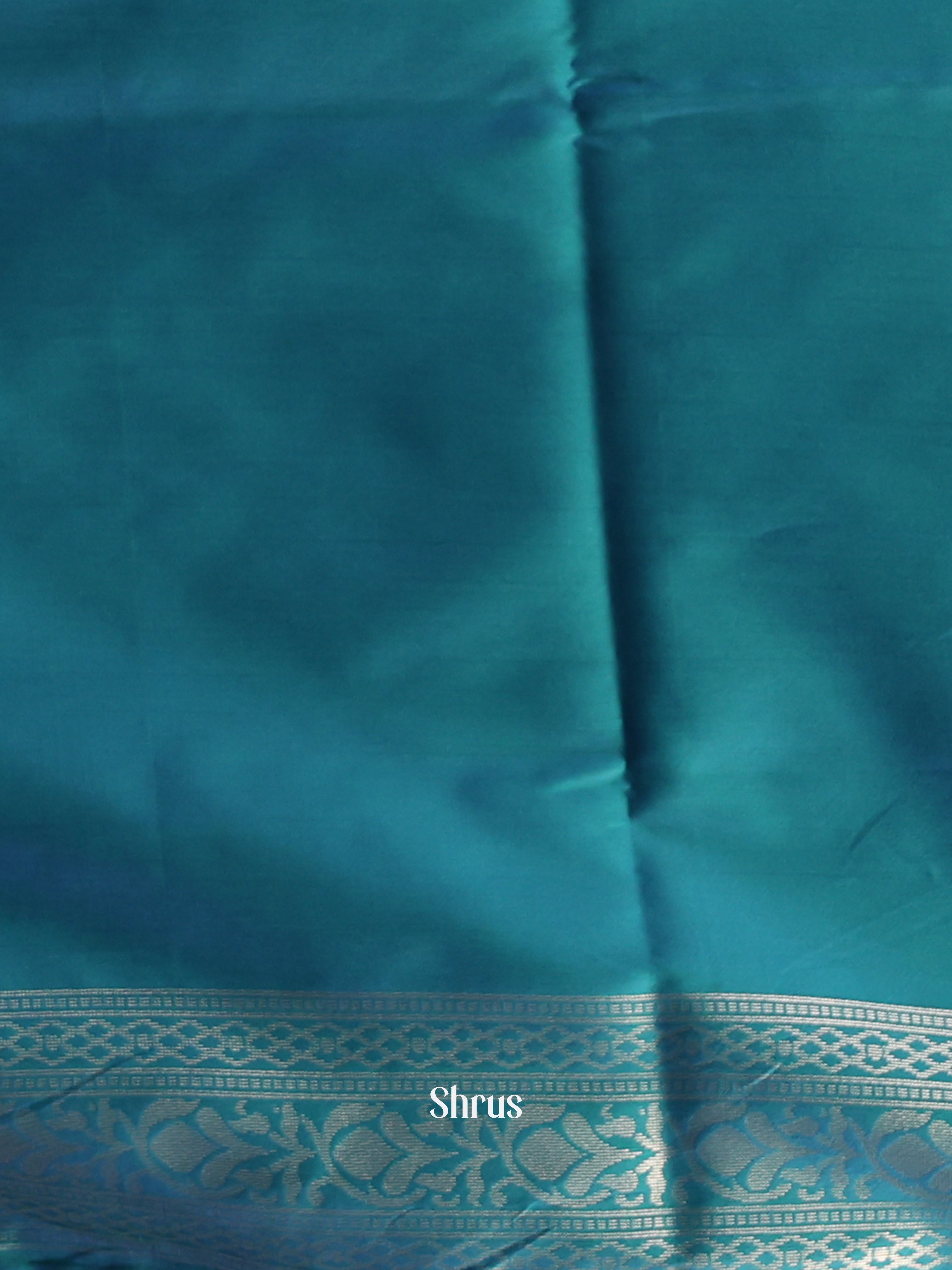Majenta & Teal - Semi Softsilk Saree - Shop on Shrus.com