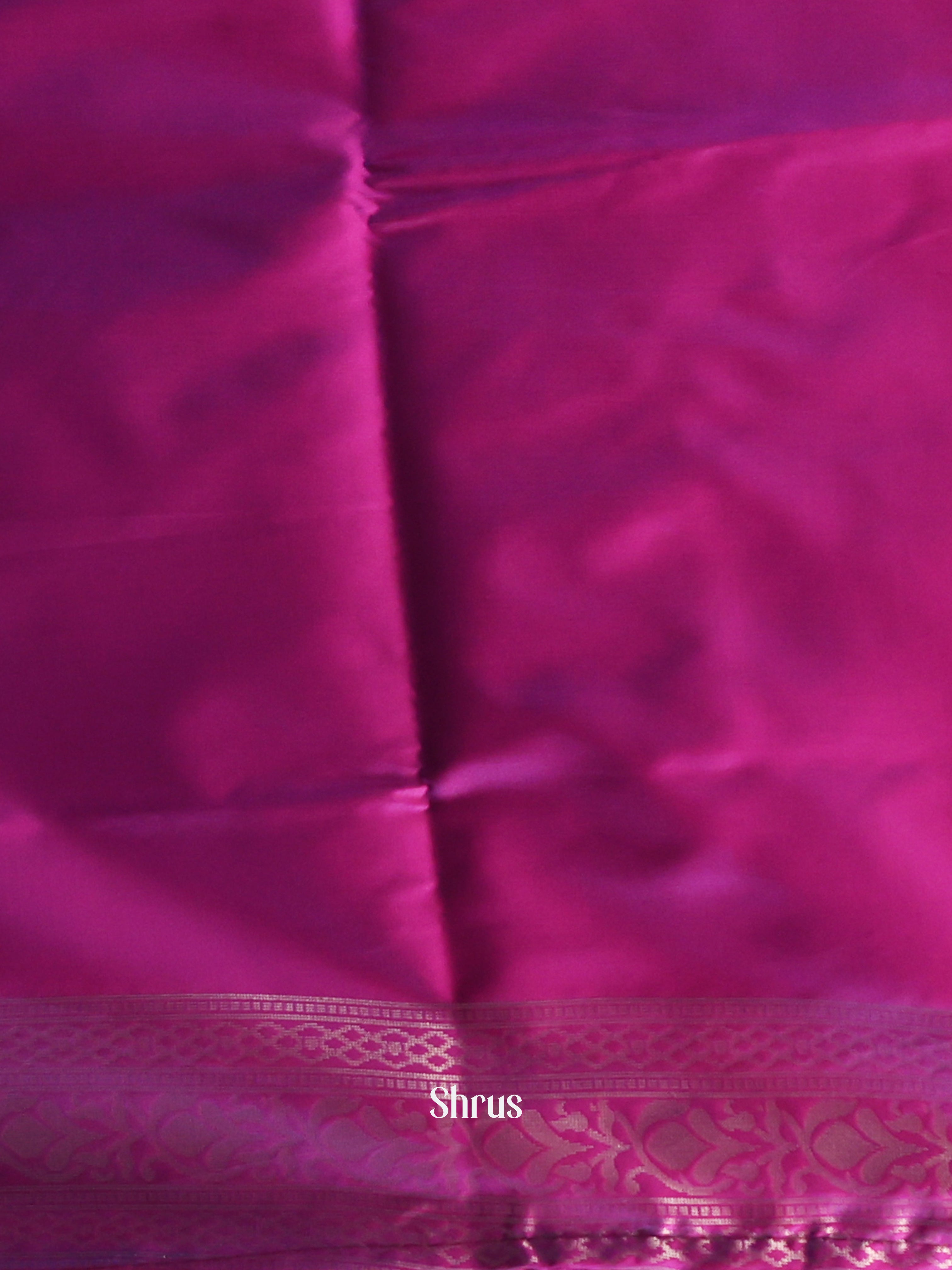 Blue & Purple- Semi Softsilk Saree - Shop on Shrus.com