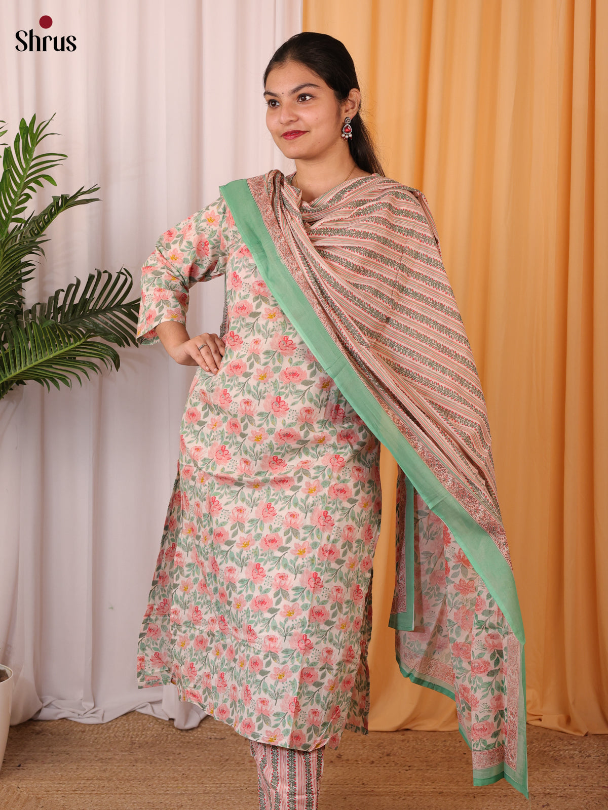 Pink & Green - Readymade Suits - Shop on Shrus.com