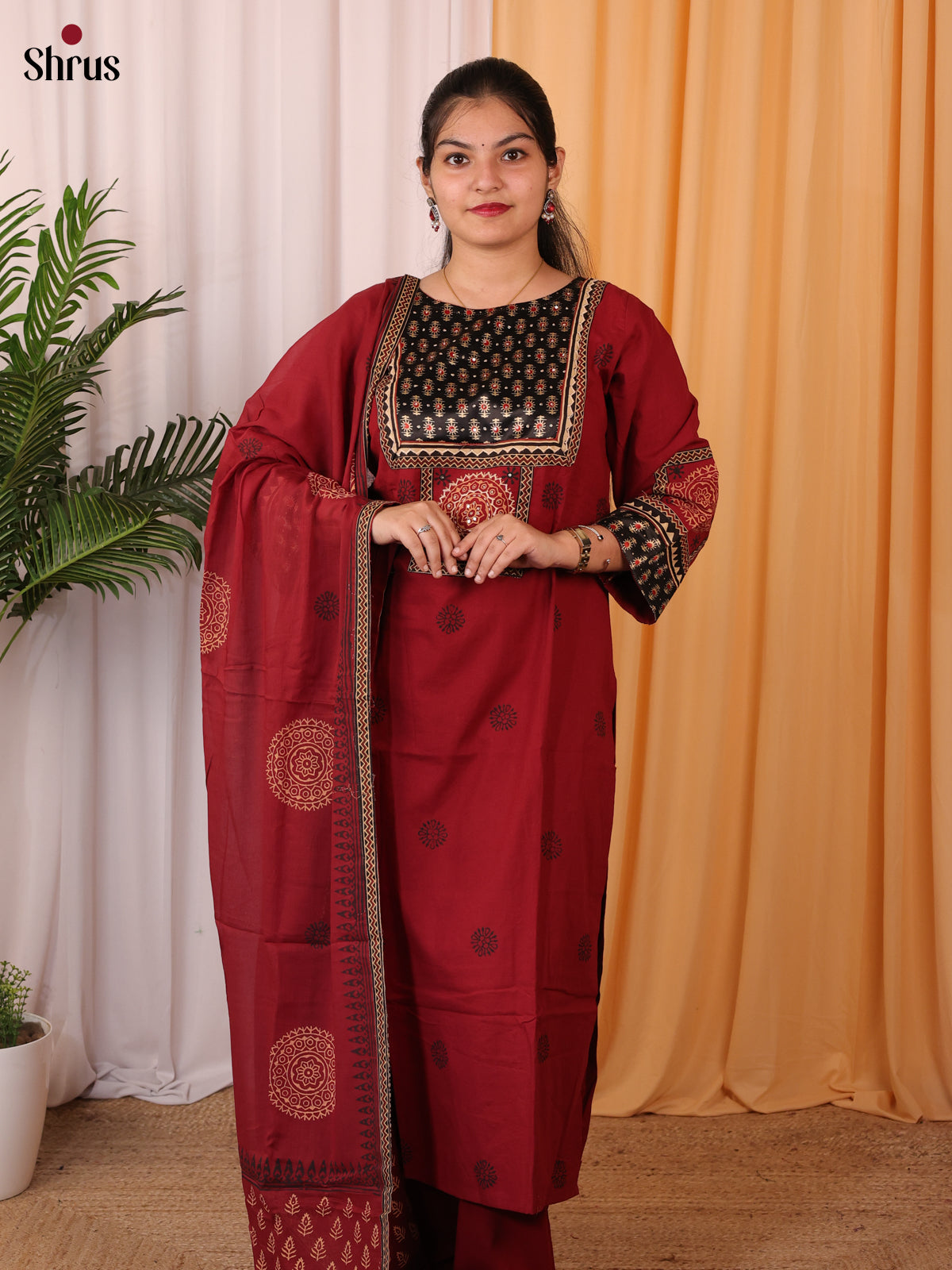 Maroon & Black - Readymade Suits - Shop on Shrus.com