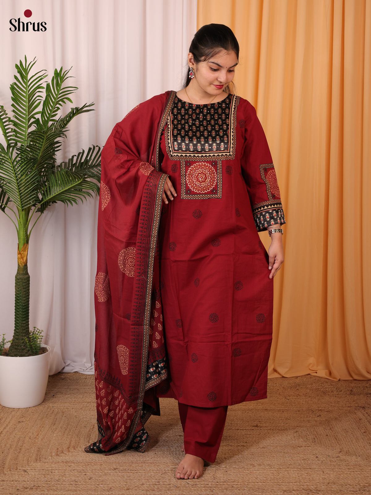 Maroon & Black - Readymade Suits - Shop on Shrus.com