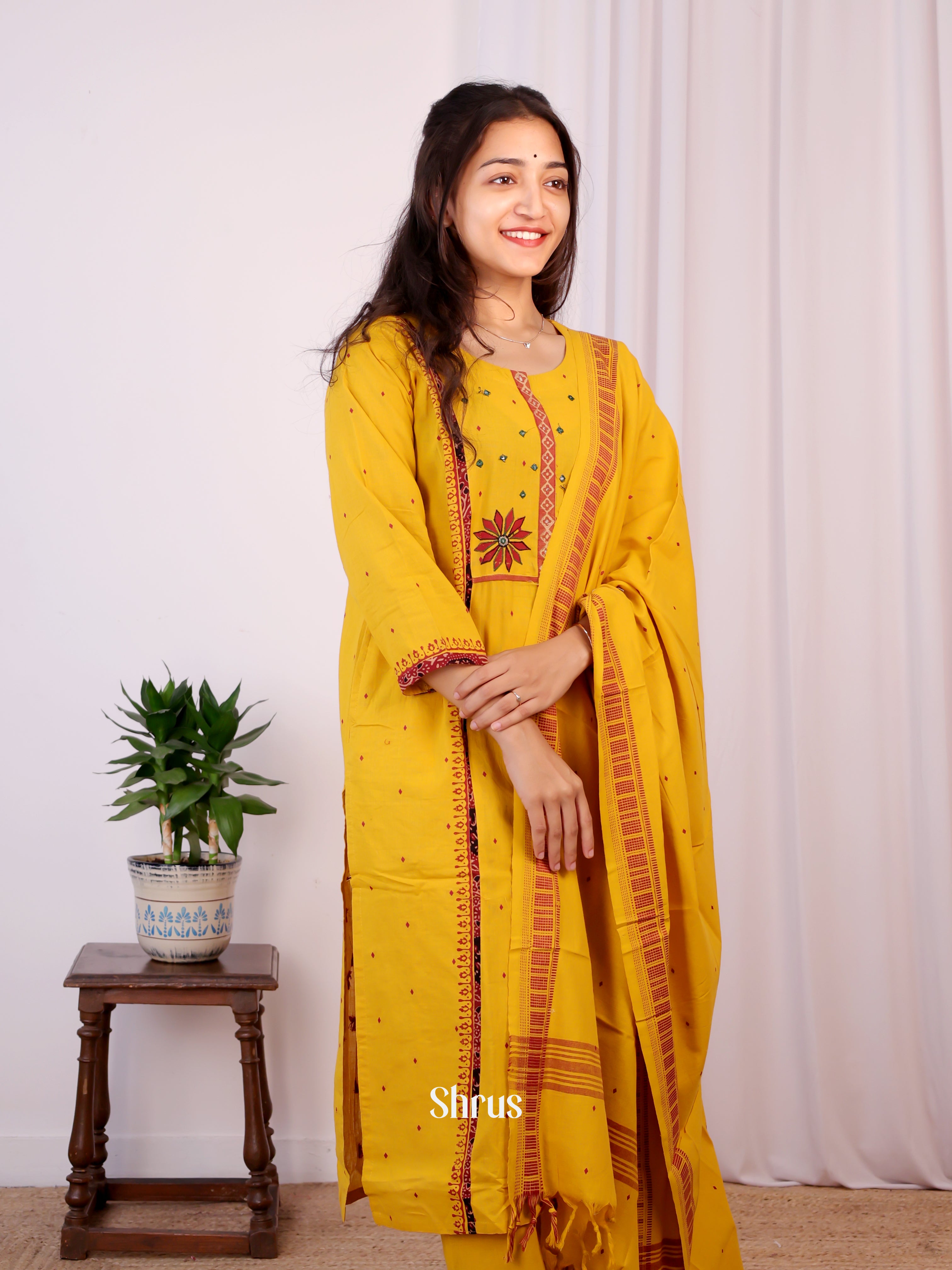 Mustard- Readymade Suits - Shop on Shrus.com