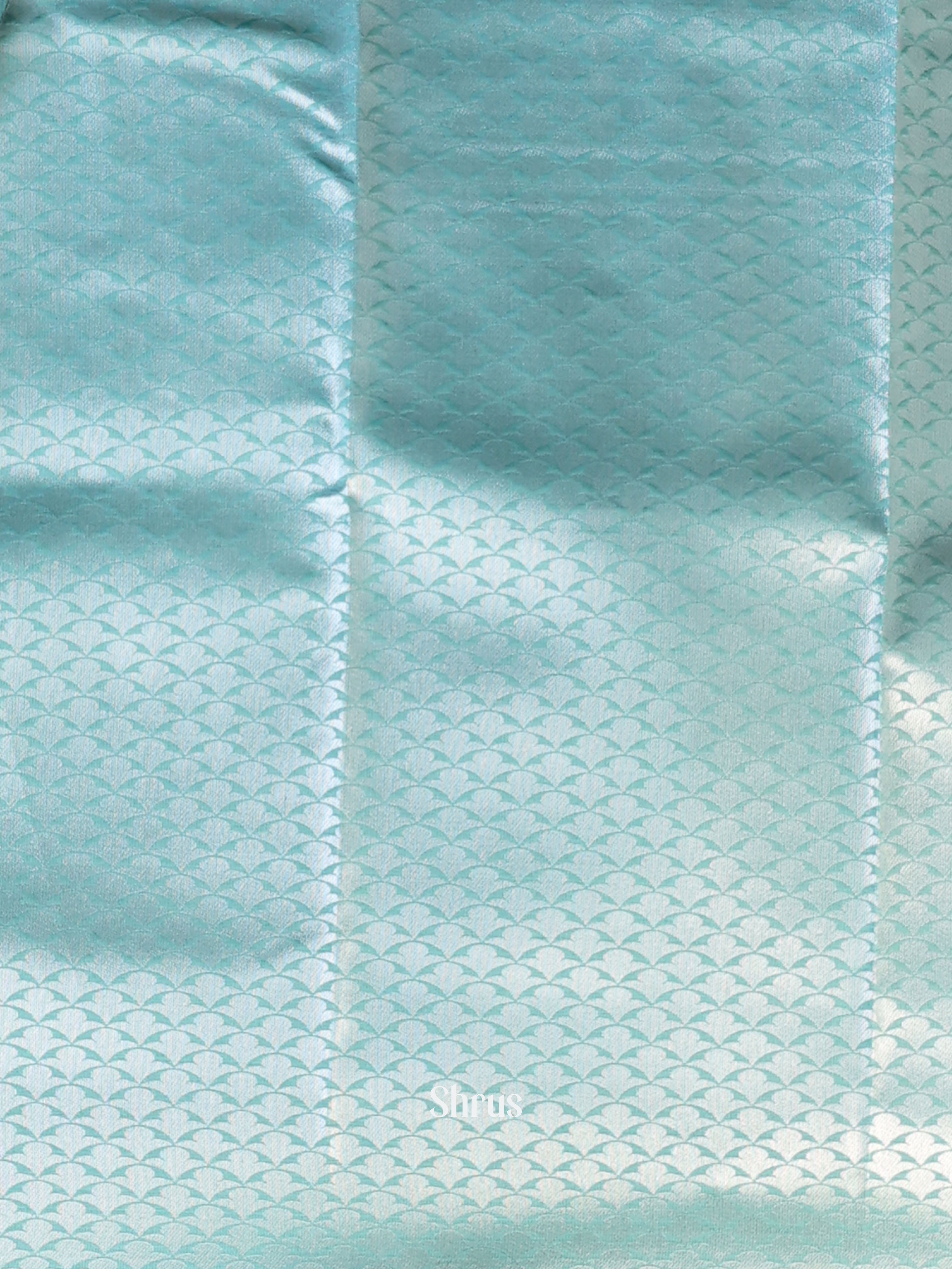 pastel Blue - Semi Softsilk Saree - Shop on Shrus.com