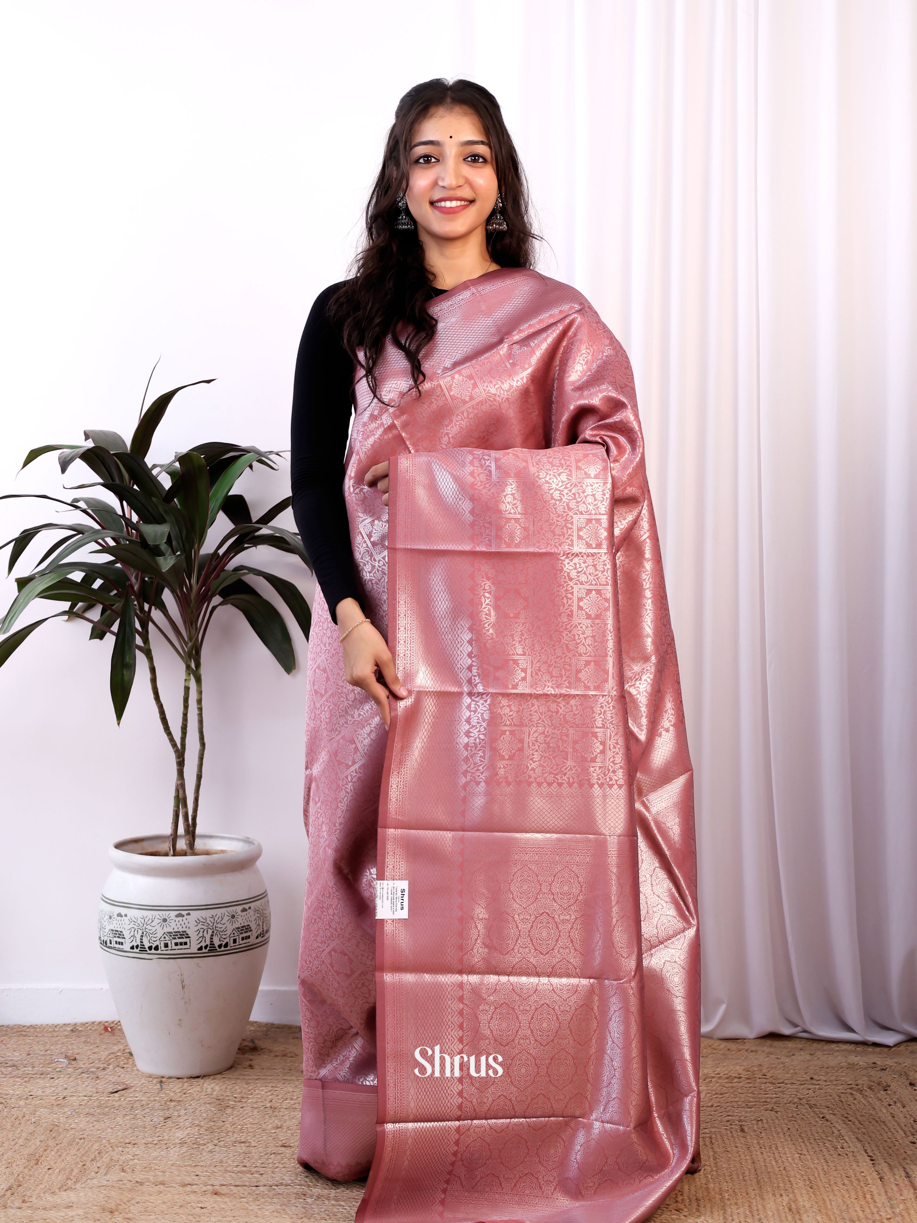 Onion Peel- Semi Softsilk Saree - Shop on Shrus.com