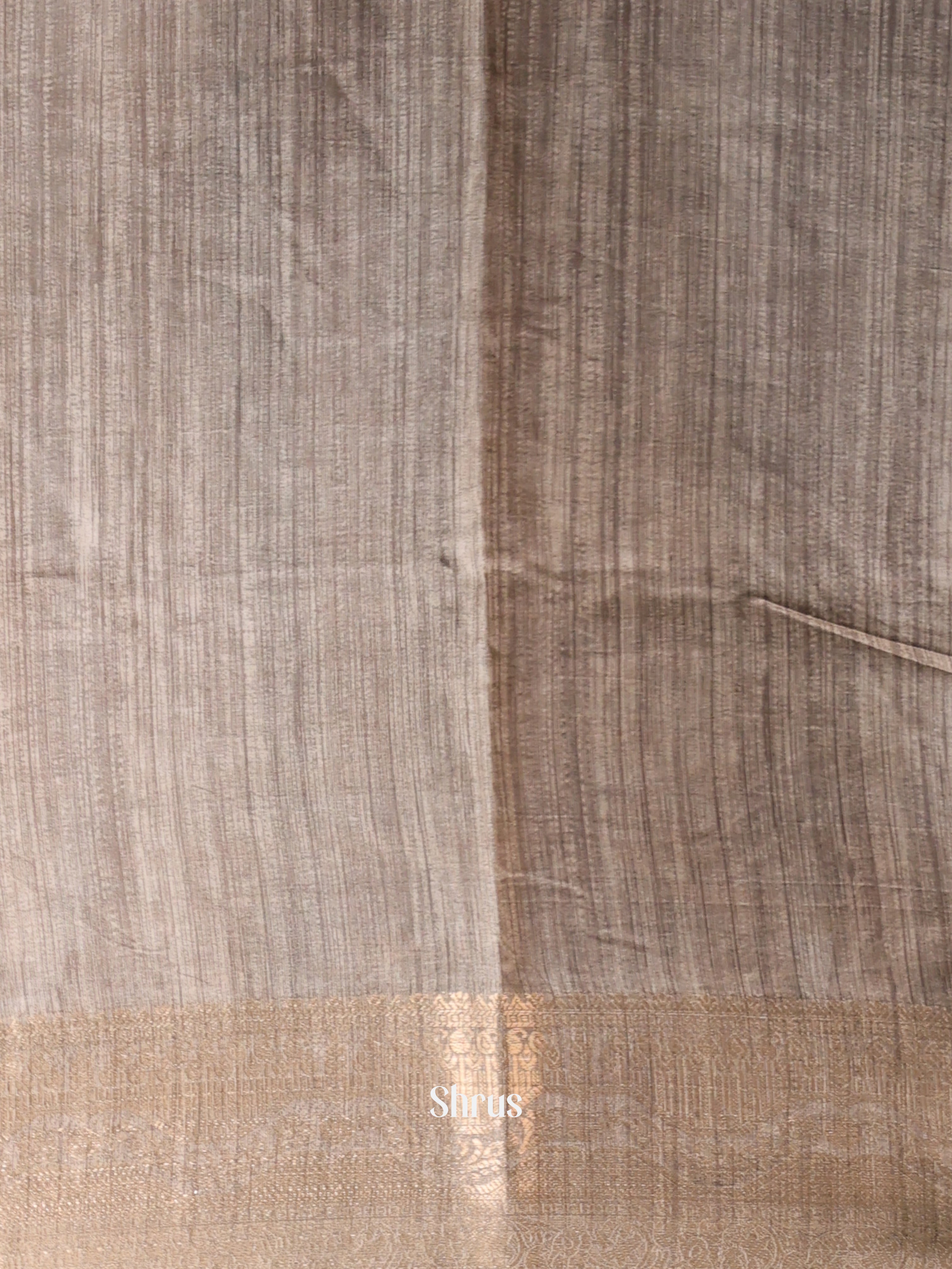 Black & Grey - Semi Dupion Saree - Shop on Shrus.com