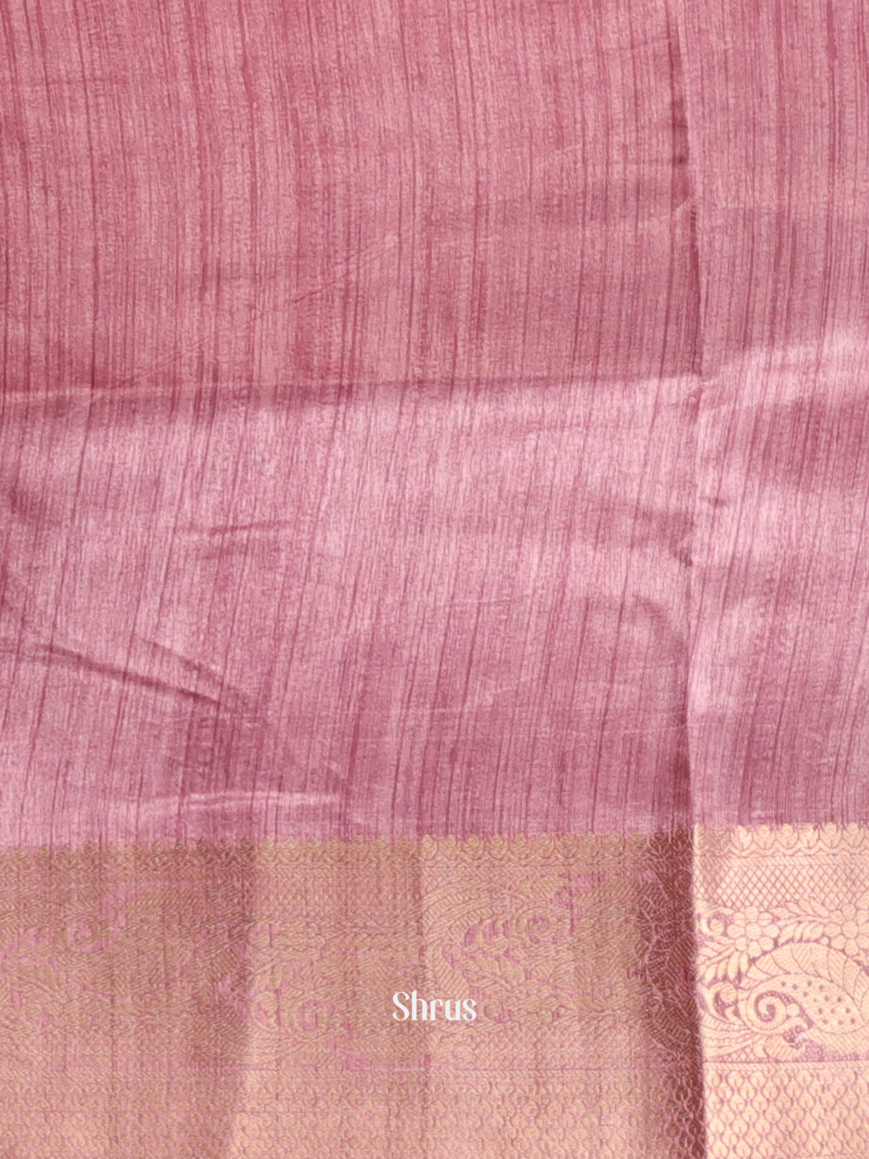 Onion Pink - Semi Dupion Saree - Shop on Shrus.com