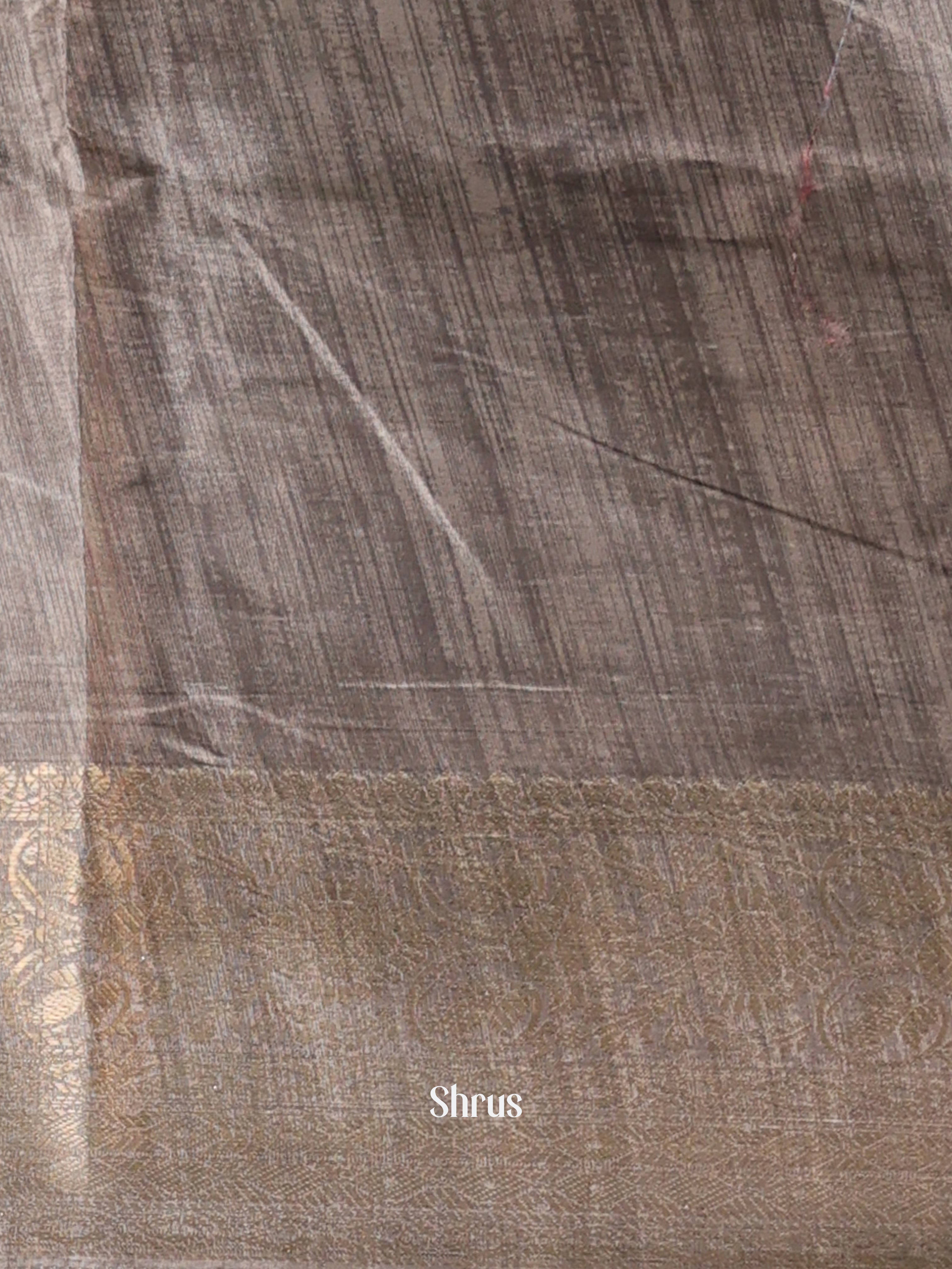 Black & Grey - Semi Dupion Saree - Shop on Shrus.com