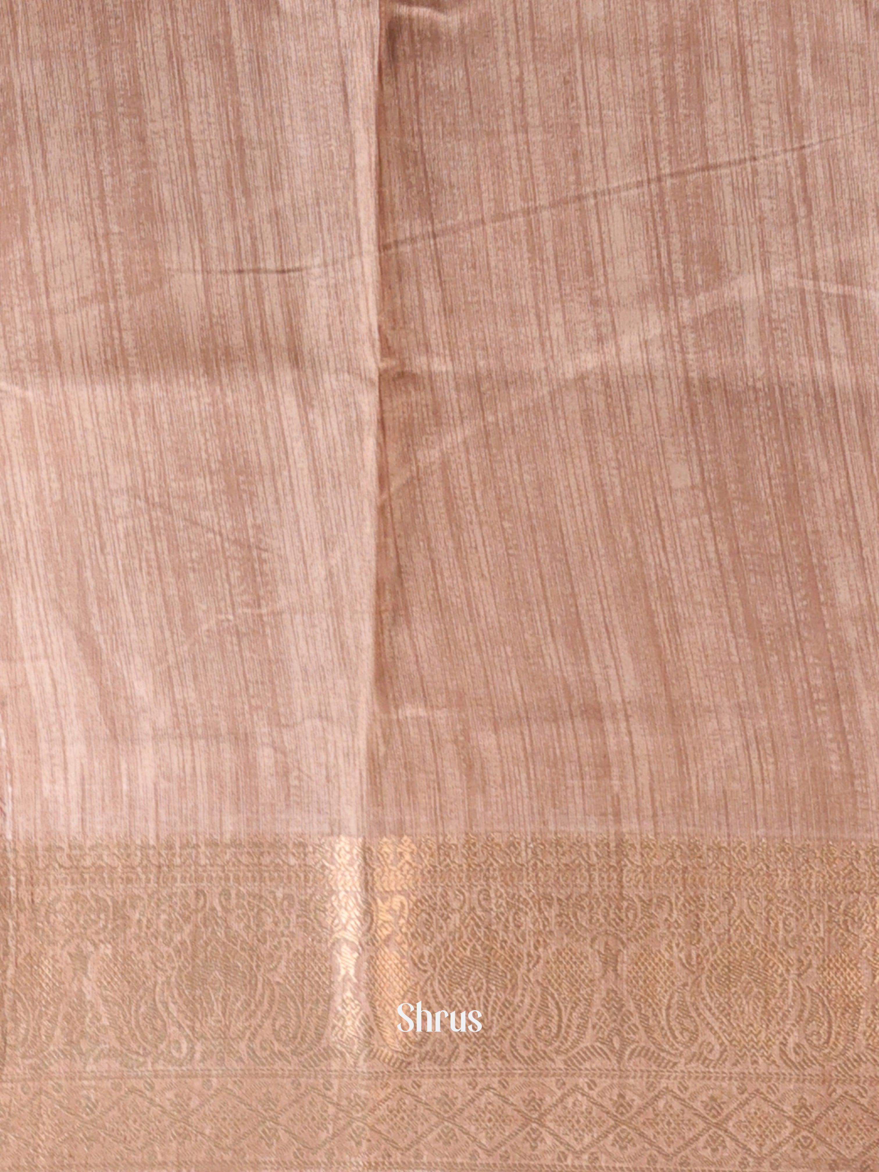 Brown - Semi Dupion Saree - Shop on Shrus.com