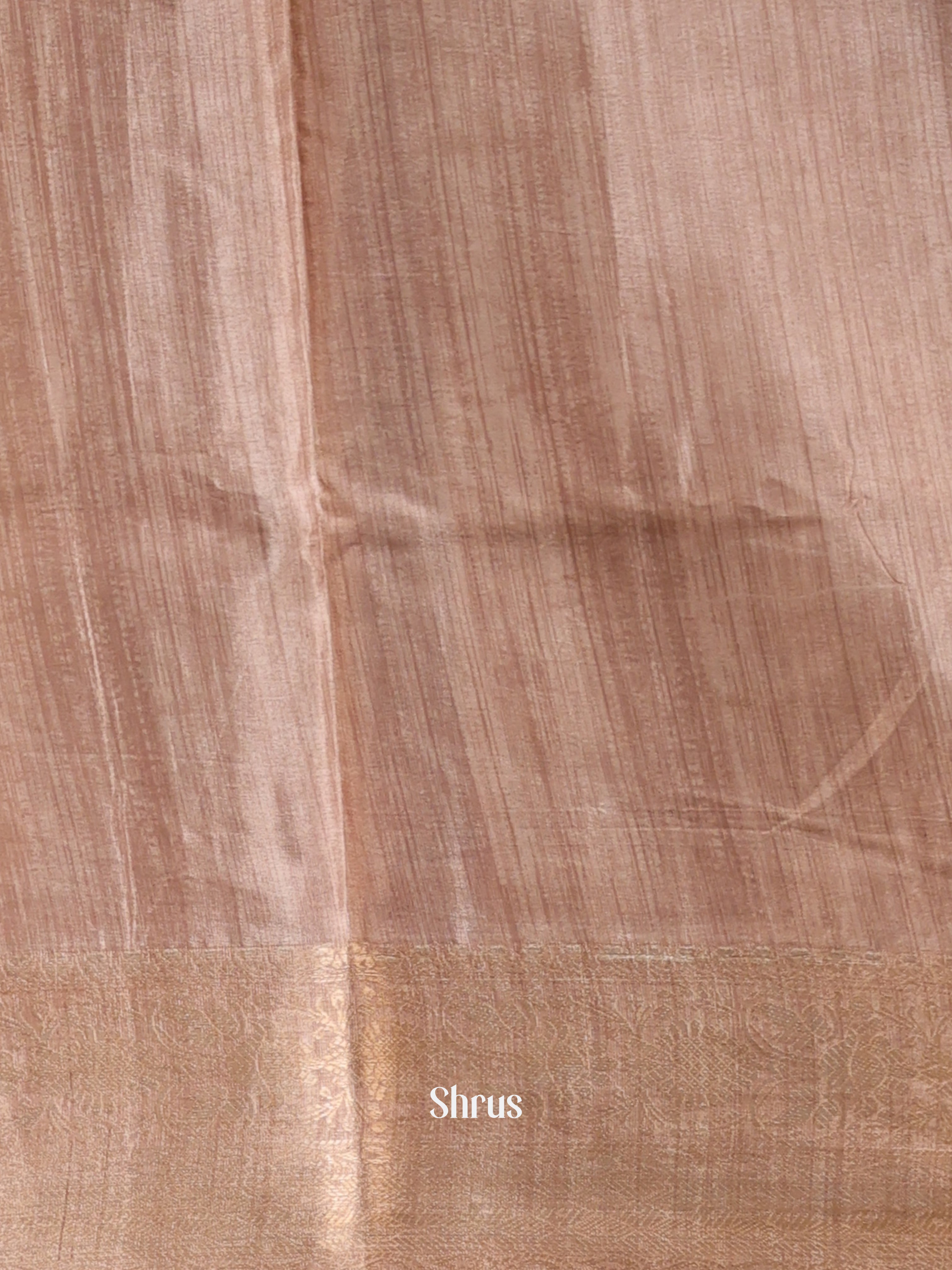 Brown & Maroon - Semi Dupion Saree - Shop on Shrus.com