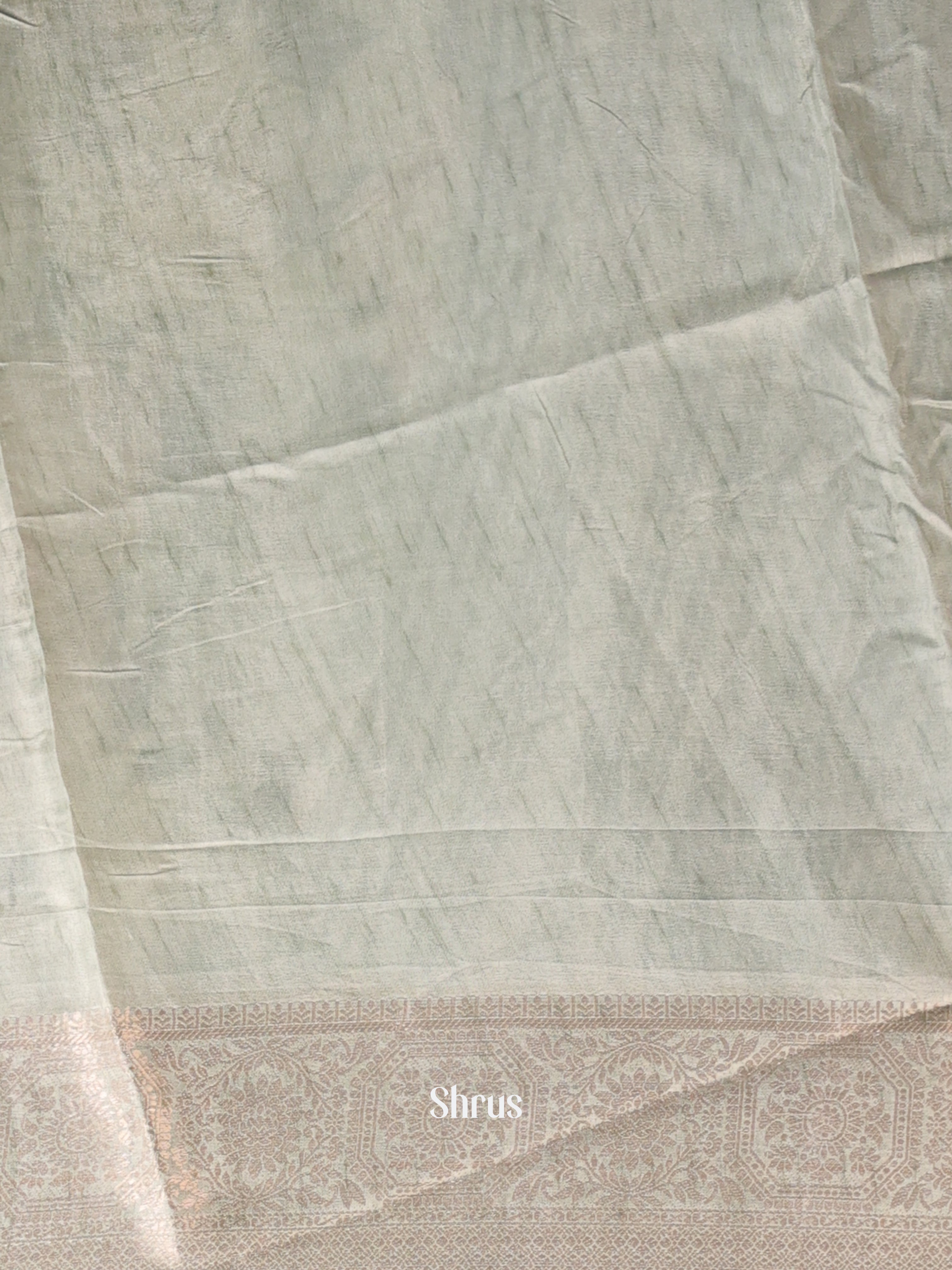 Green - Semi Dupion Saree - Shop on Shrus.com