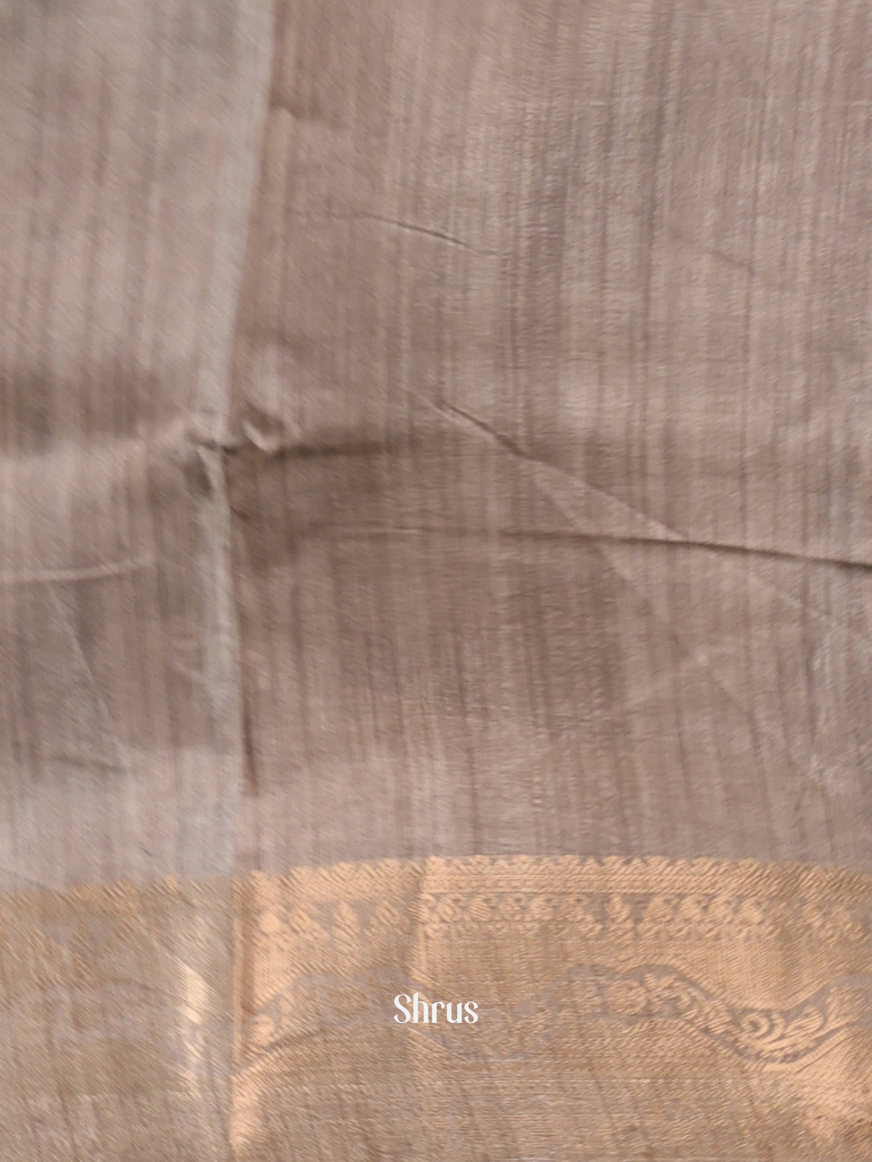 Grey- Semi Dupion Saree - Shop on Shrus.com