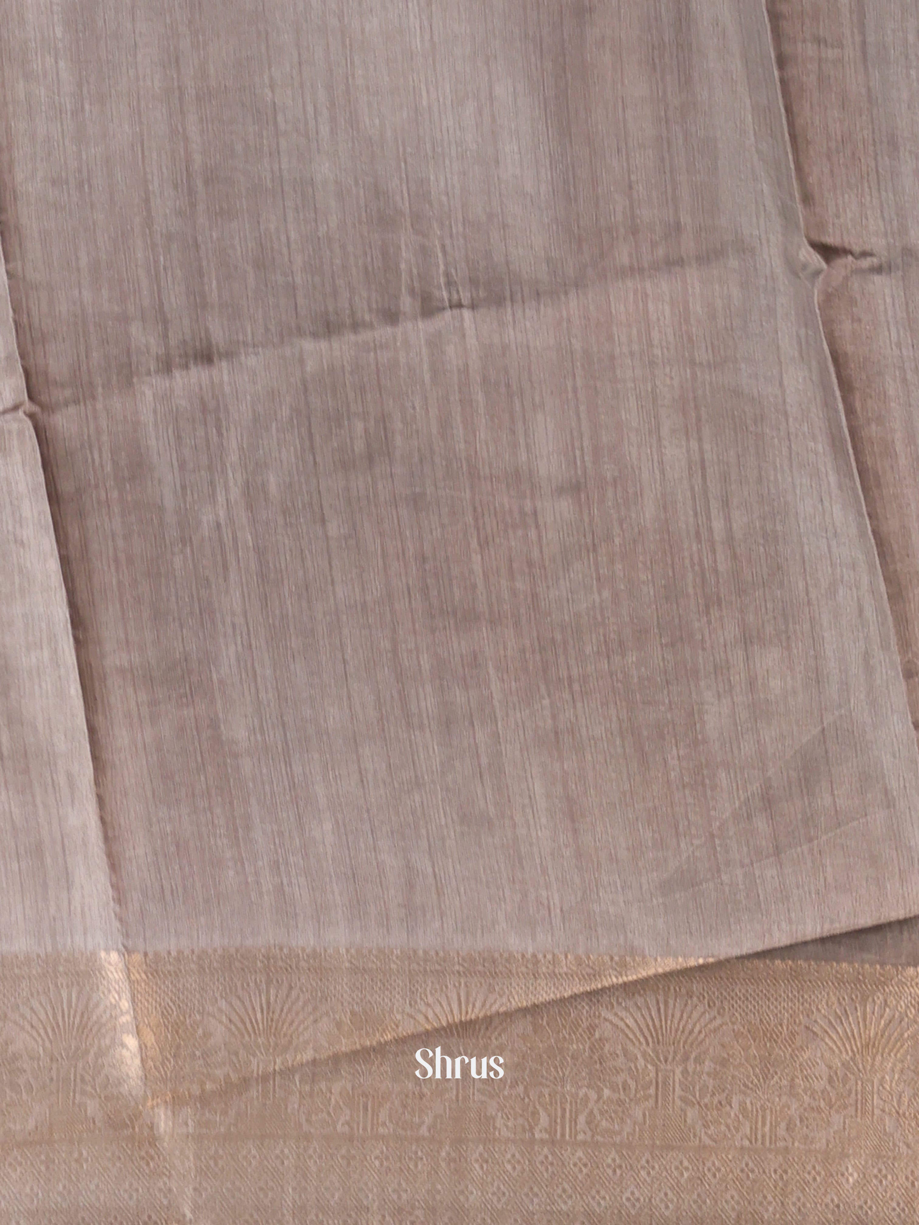 Black & Grey - Semi Dupion Saree - Shop on Shrus.com