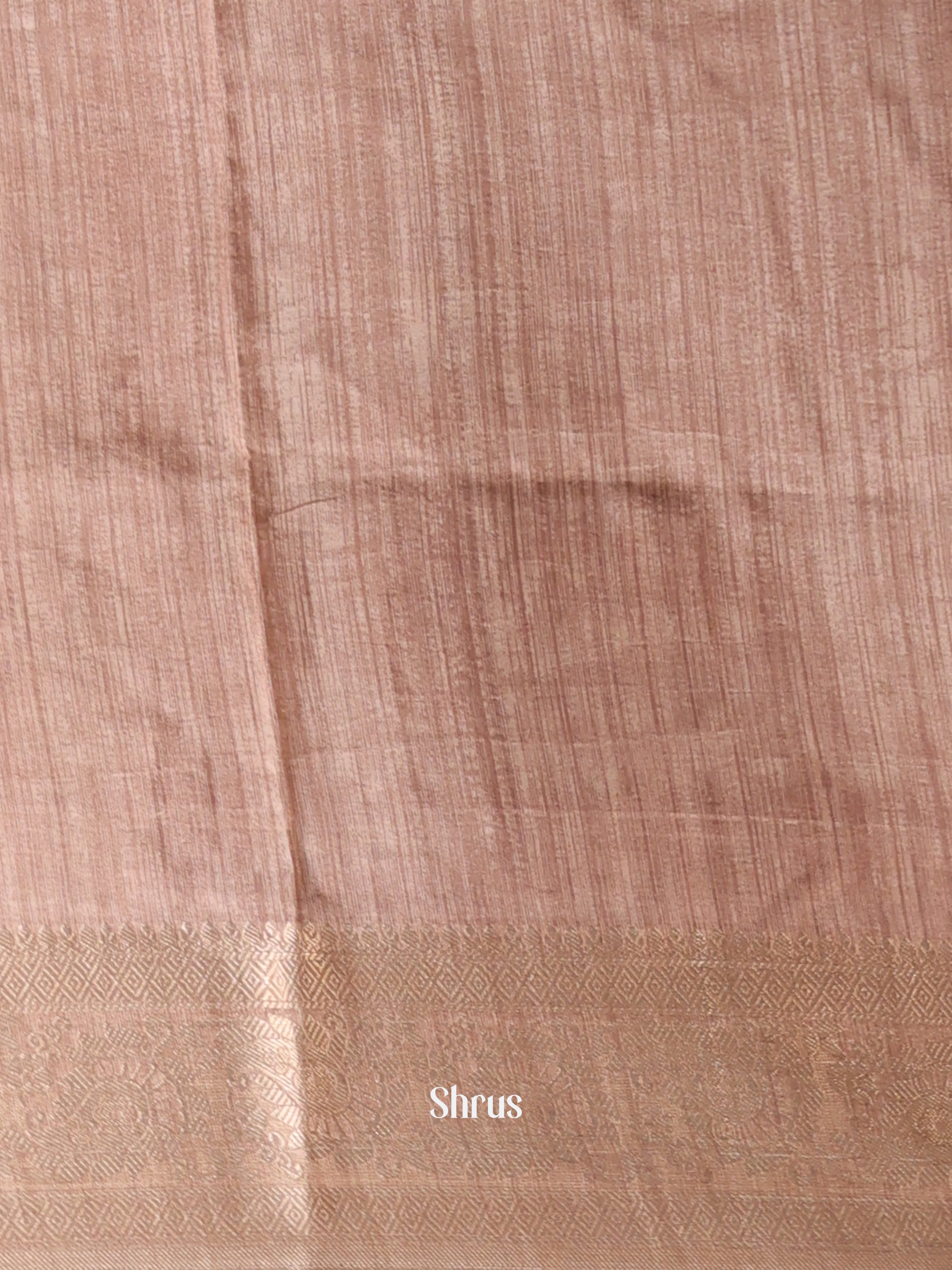 Maroon & Brown - Semi Dupion Saree - Shop on Shrus.com