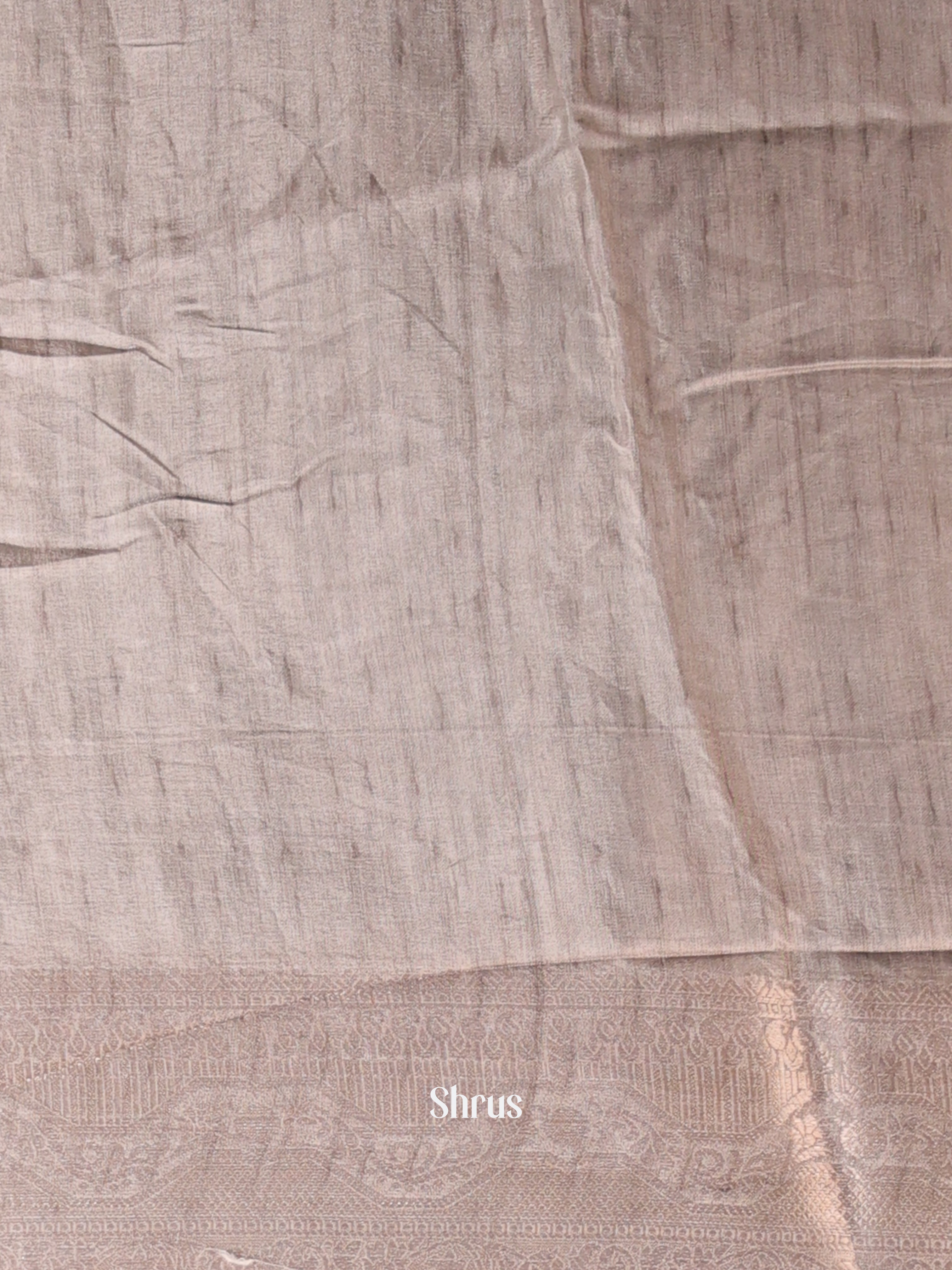 Black & Grey - Semi Dupion Saree - Shop on Shrus.com