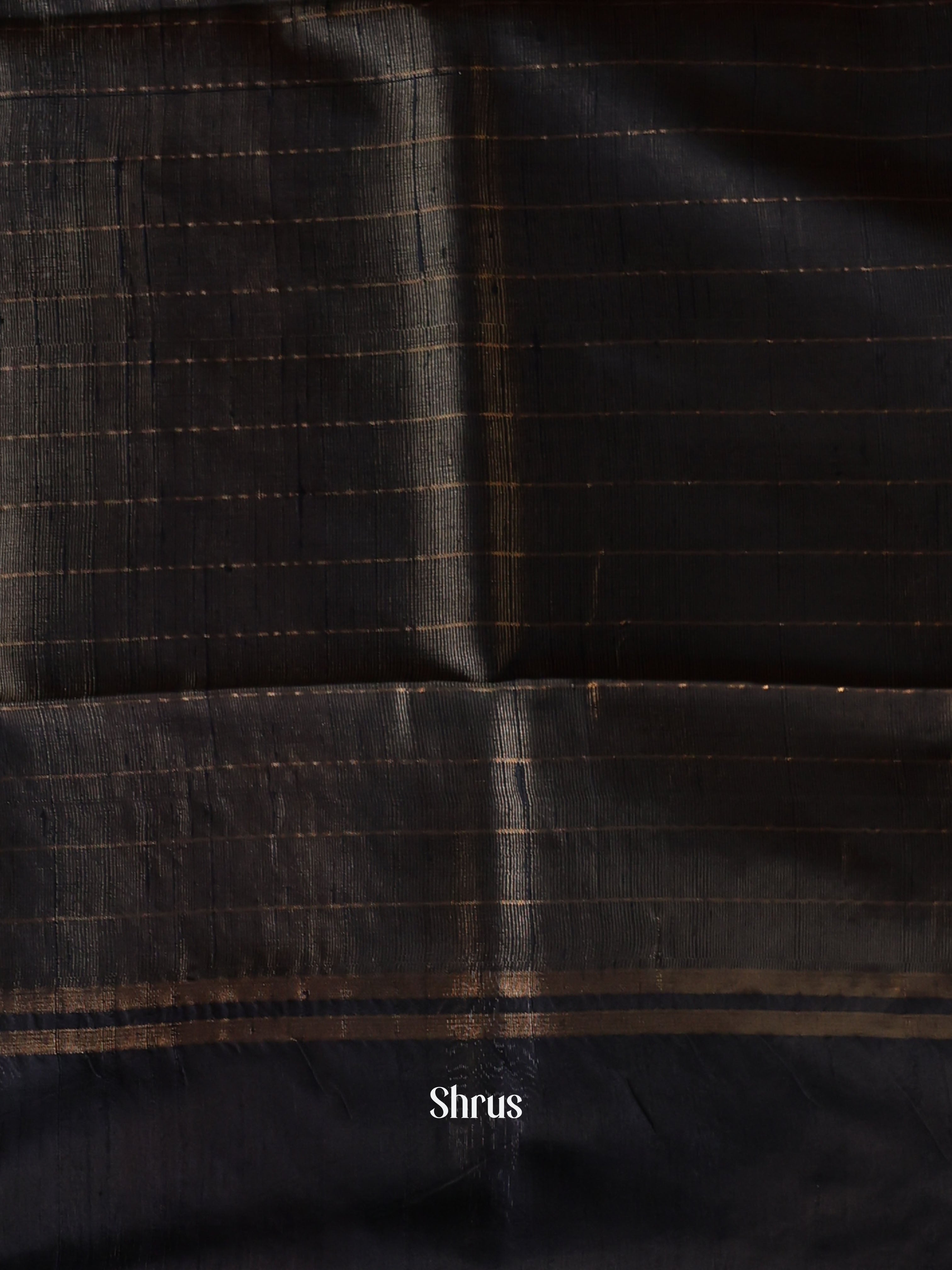 Orange & Black - Raw Silk Saree - Shop on Shrus.com