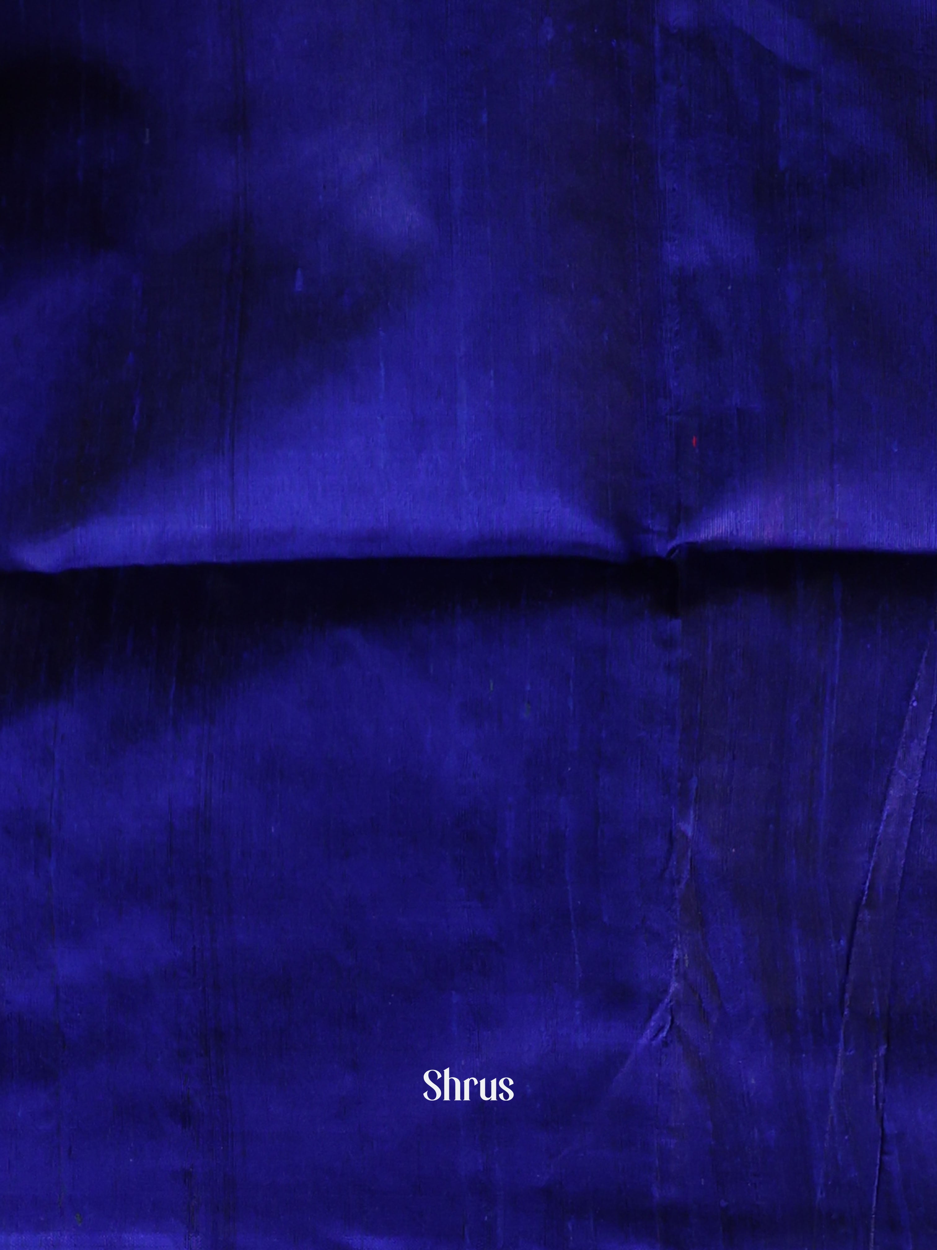 Maroon & Blue - Raw Silk Saree - Shop on Shrus.com