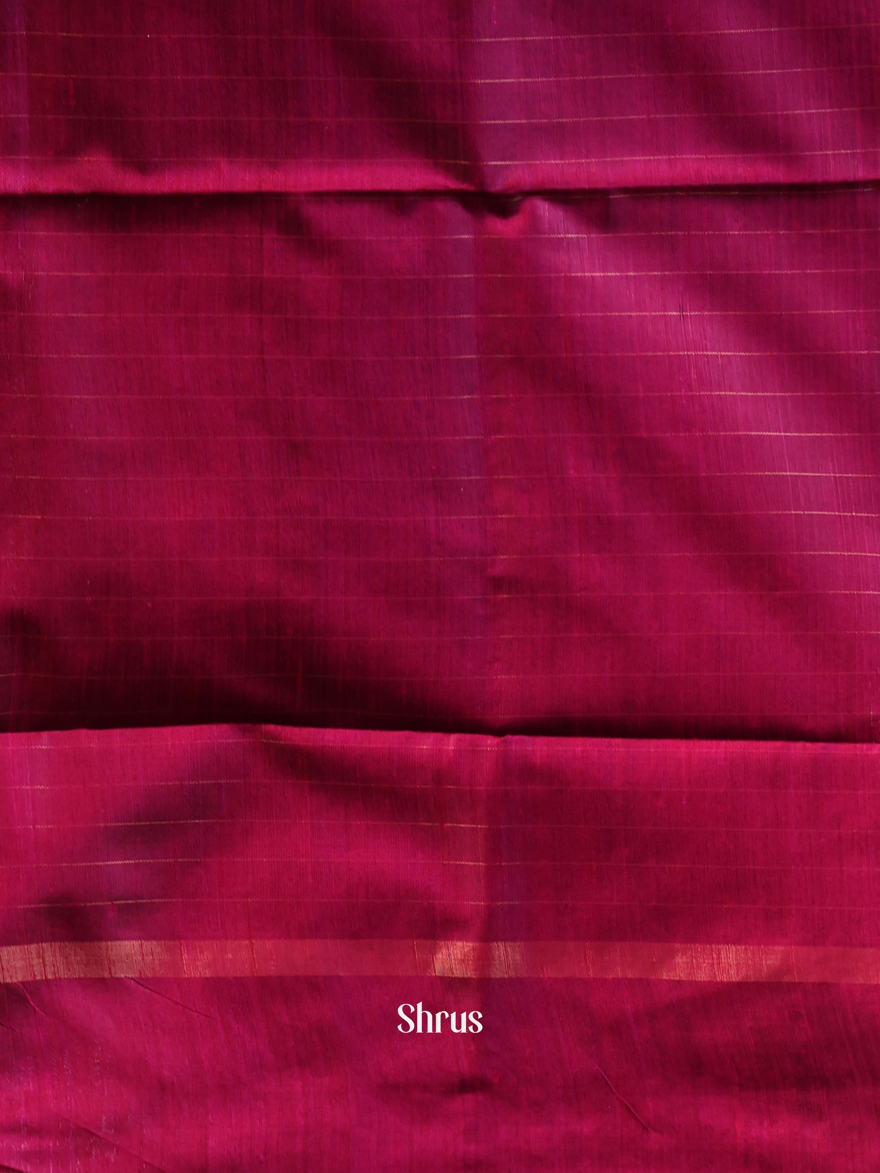 Green & Purple - Raw Silk Saree - Shop on Shrus.com