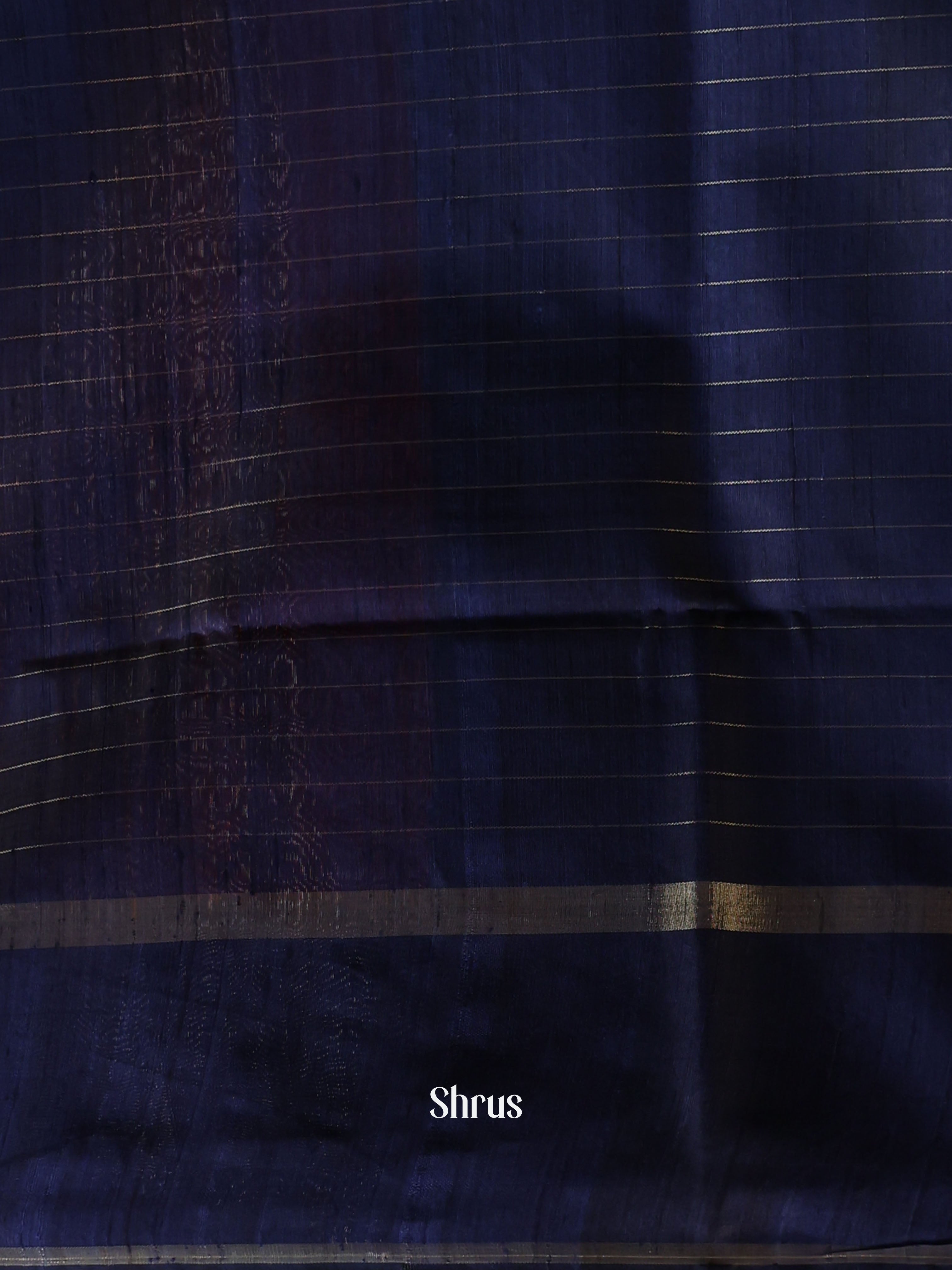 Orange & Blue- Raw Silk Saree - Shop on Shrus.com
