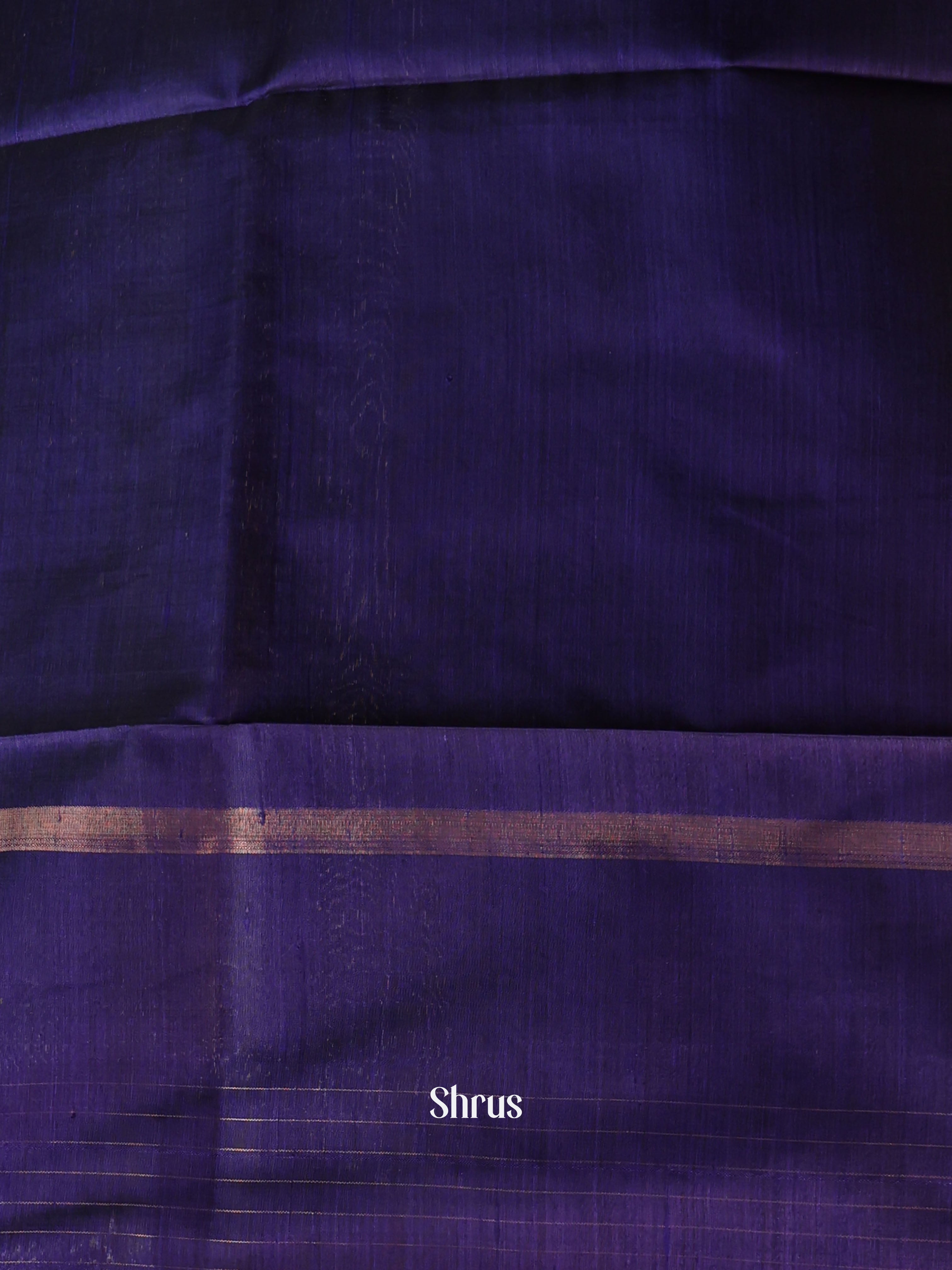 Rust & Blue - Raw Silk Saree - Shop on Shrus.com