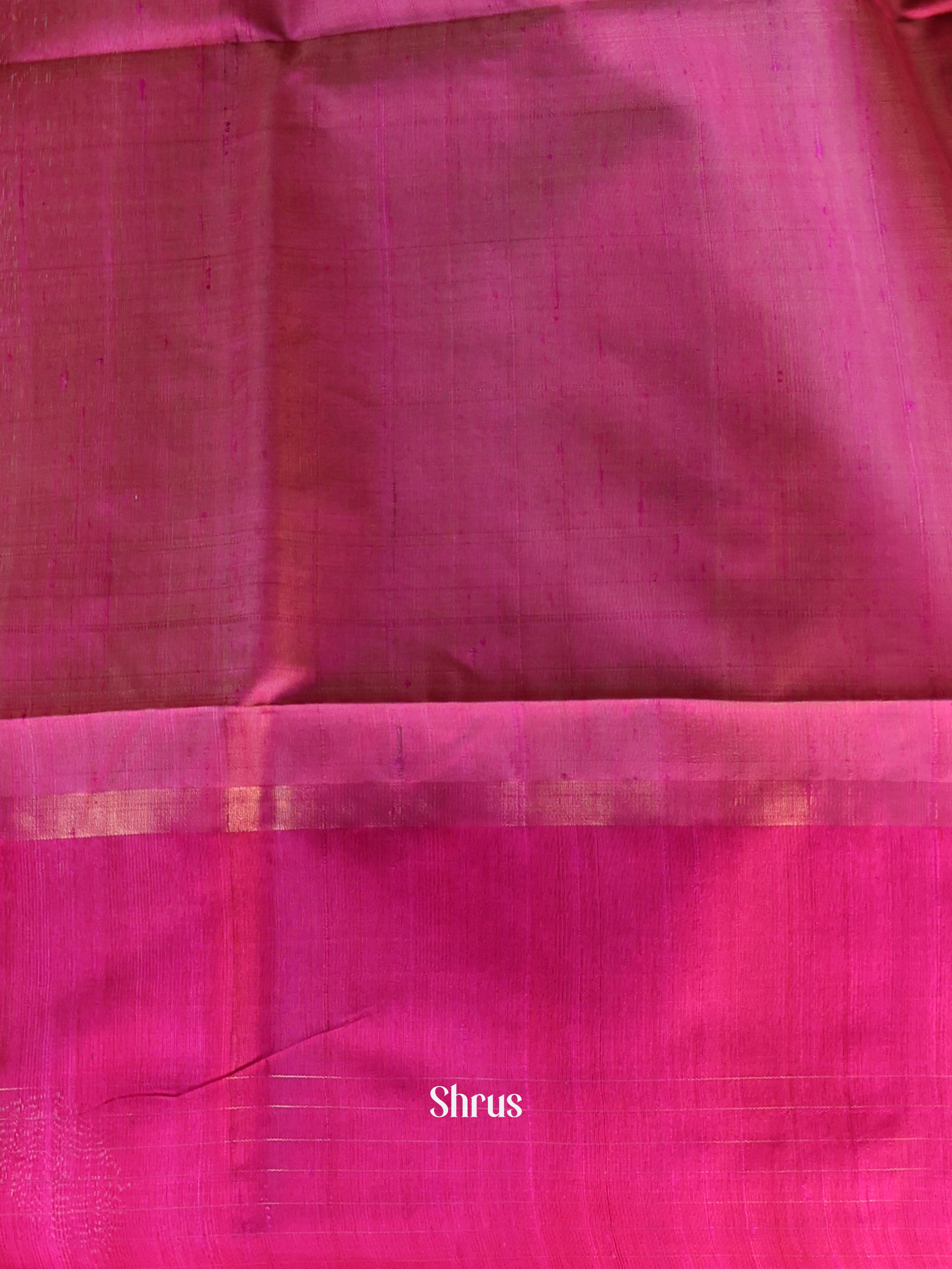 Peach & Pink - Raw Silk Saree - Shop on Shrus.com