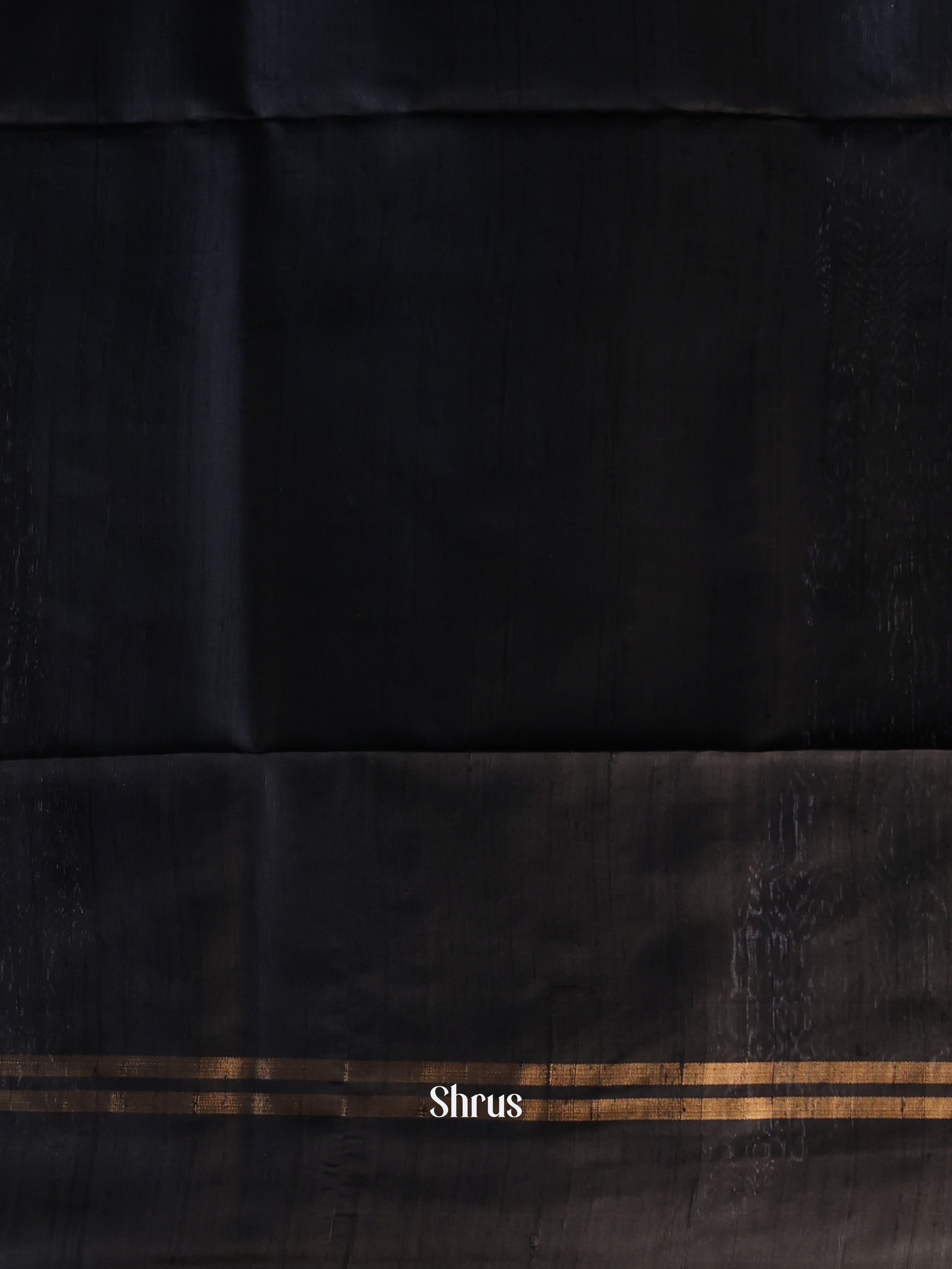 Pink & Black - Raw Silk Saree - Shop on Shrus.com