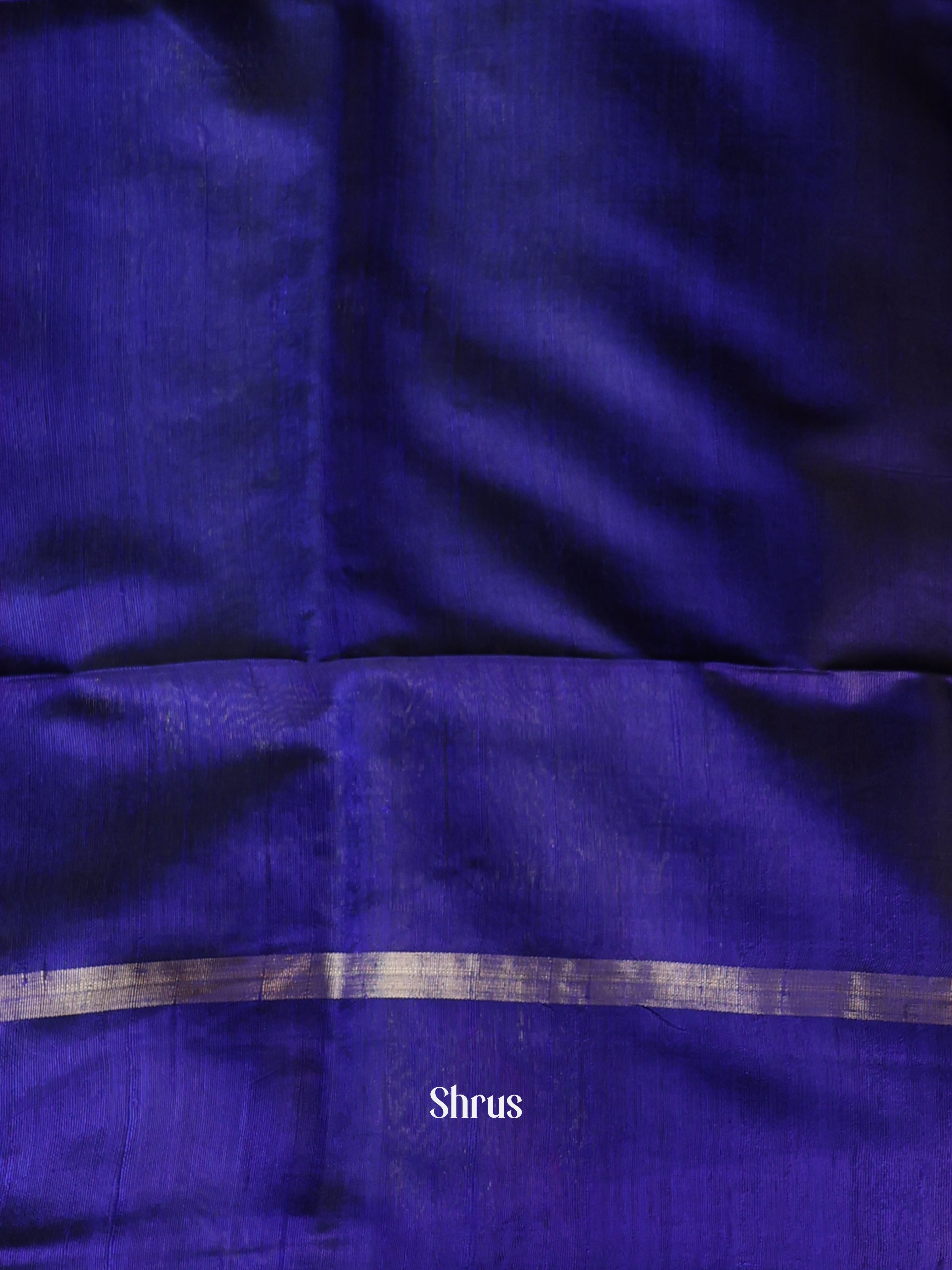 Majenta & Blue- Raw Silk Saree - Shop on Shrus.com