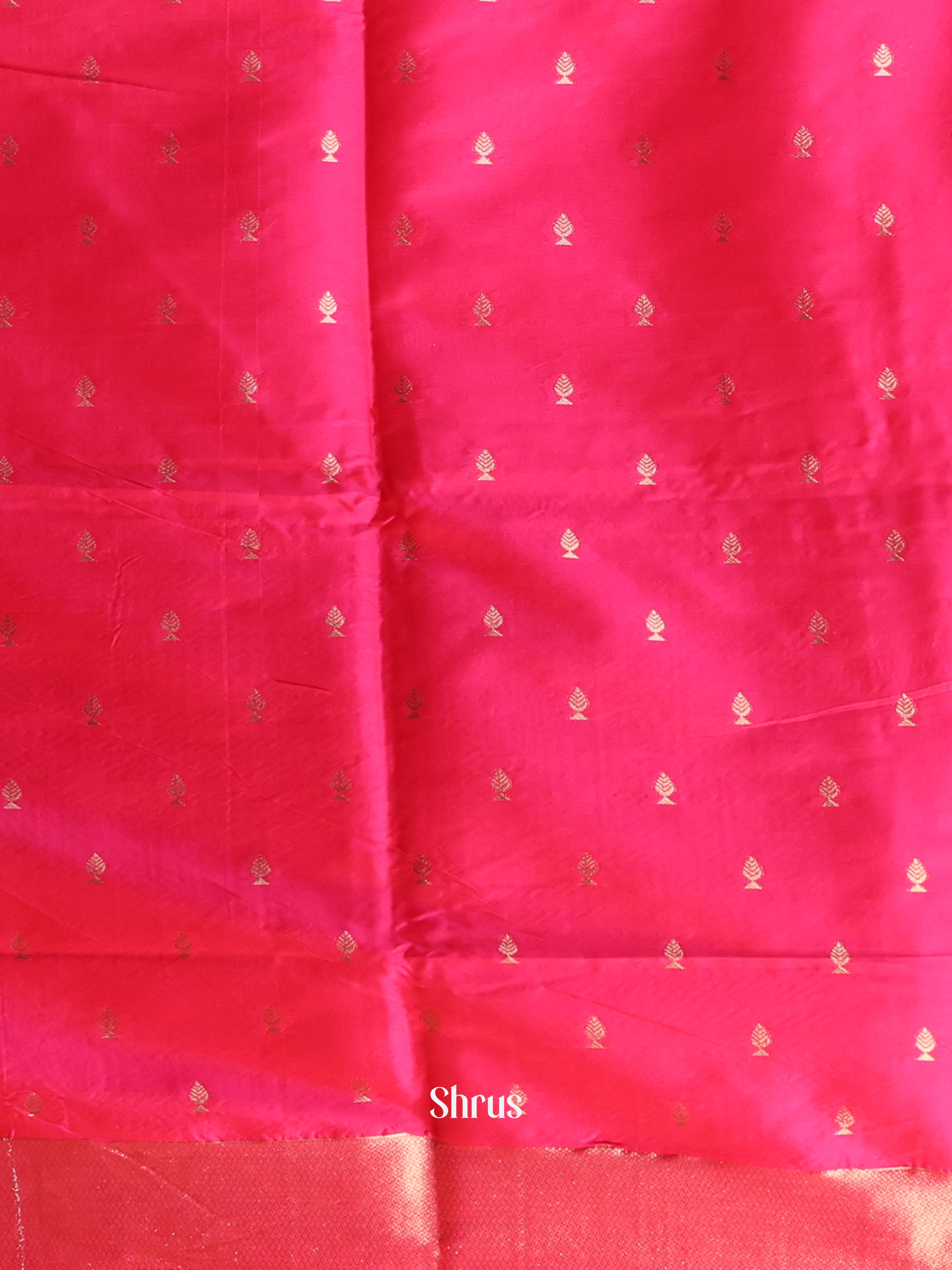 Pink - Semi Softsilk Saree - Shop on Shrus.com